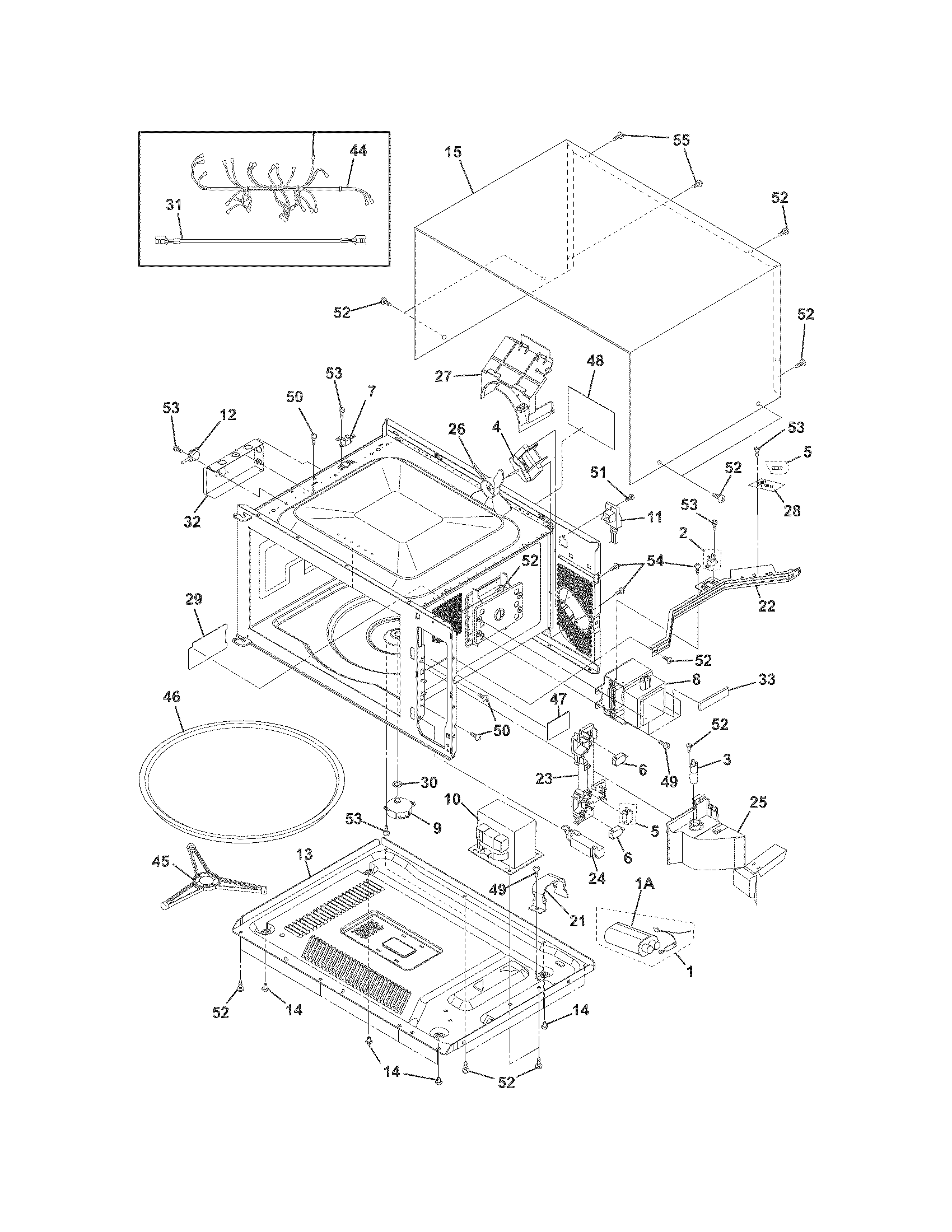 Frigidaire FGMC3065PBC microwave diagram