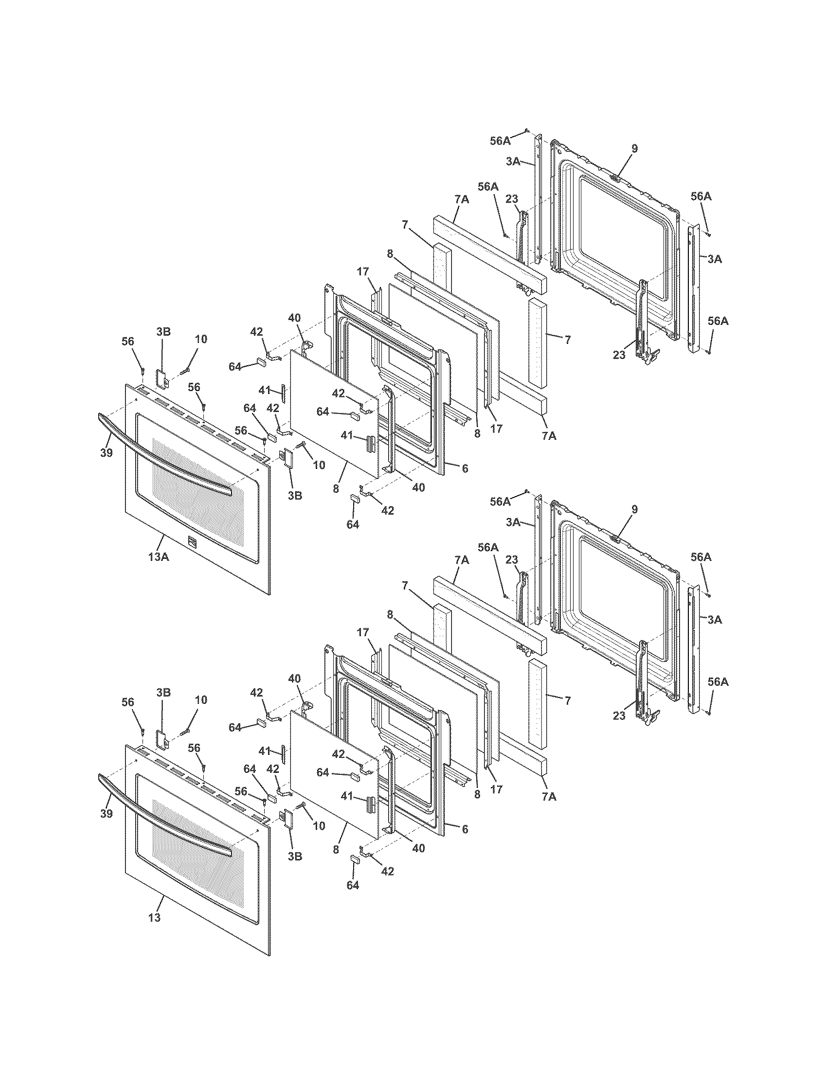 Kenmore 79049523312 door diagram