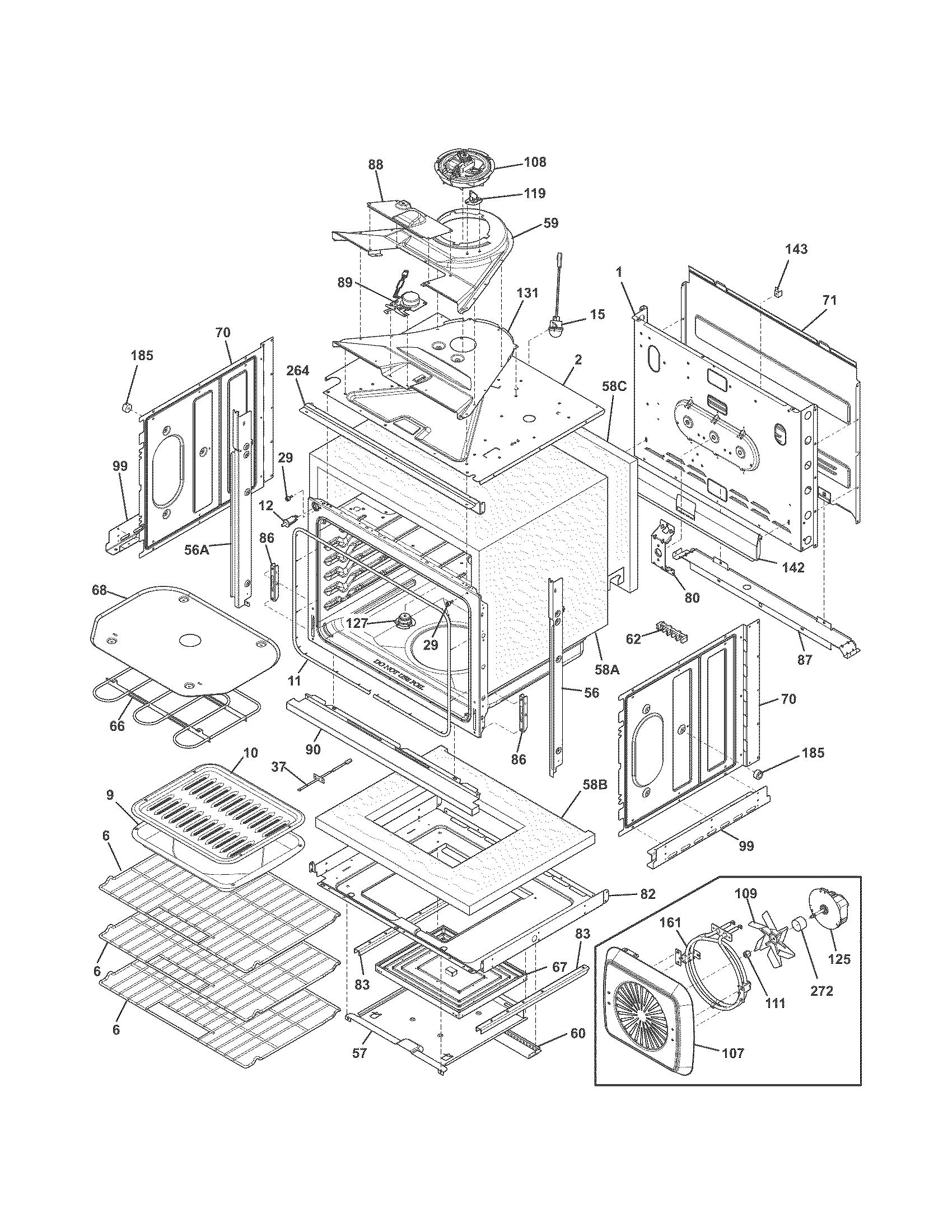 Kenmore 79049513312 body diagram