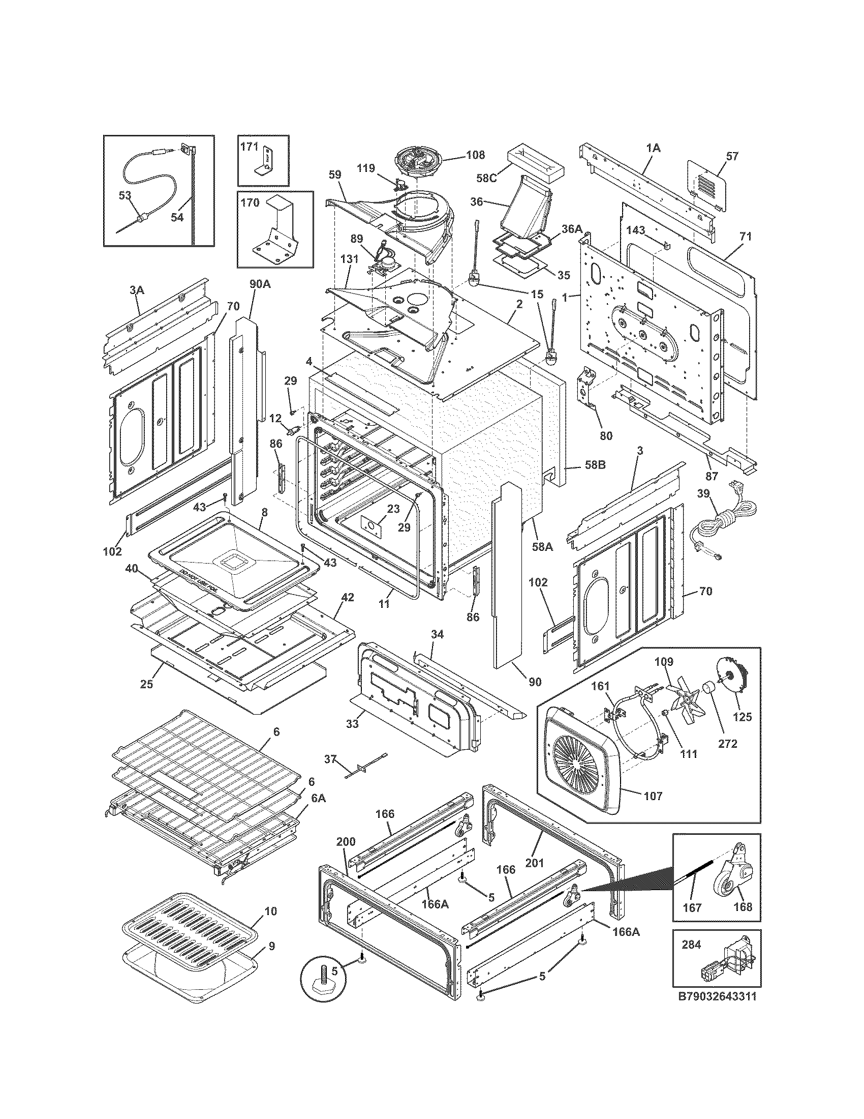 Kenmore Elite 79032632312 body diagram