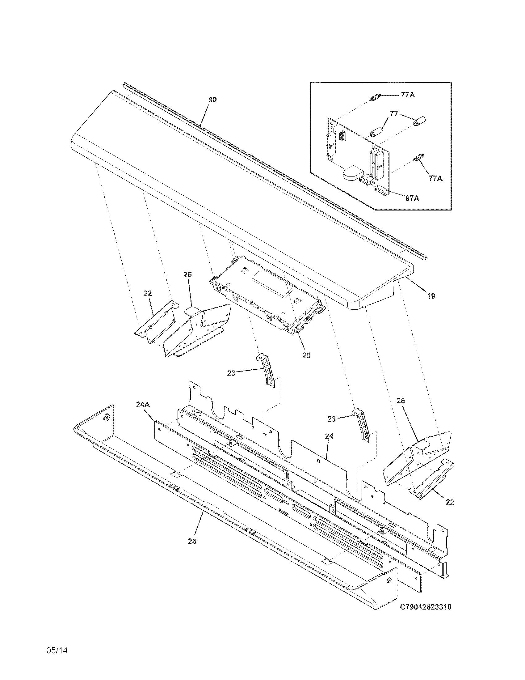 Kenmore Elite 79042623310 backguard diagram
