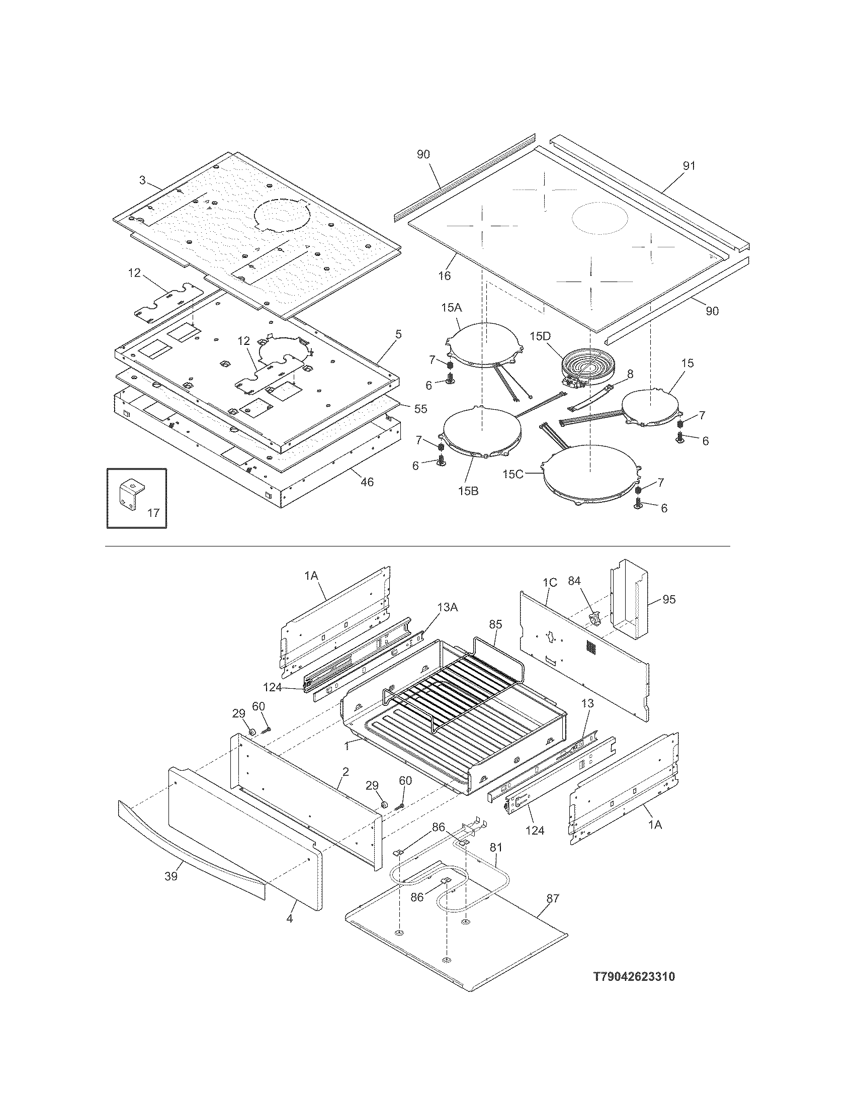 Kenmore Elite 79042623310 top/drawer diagram