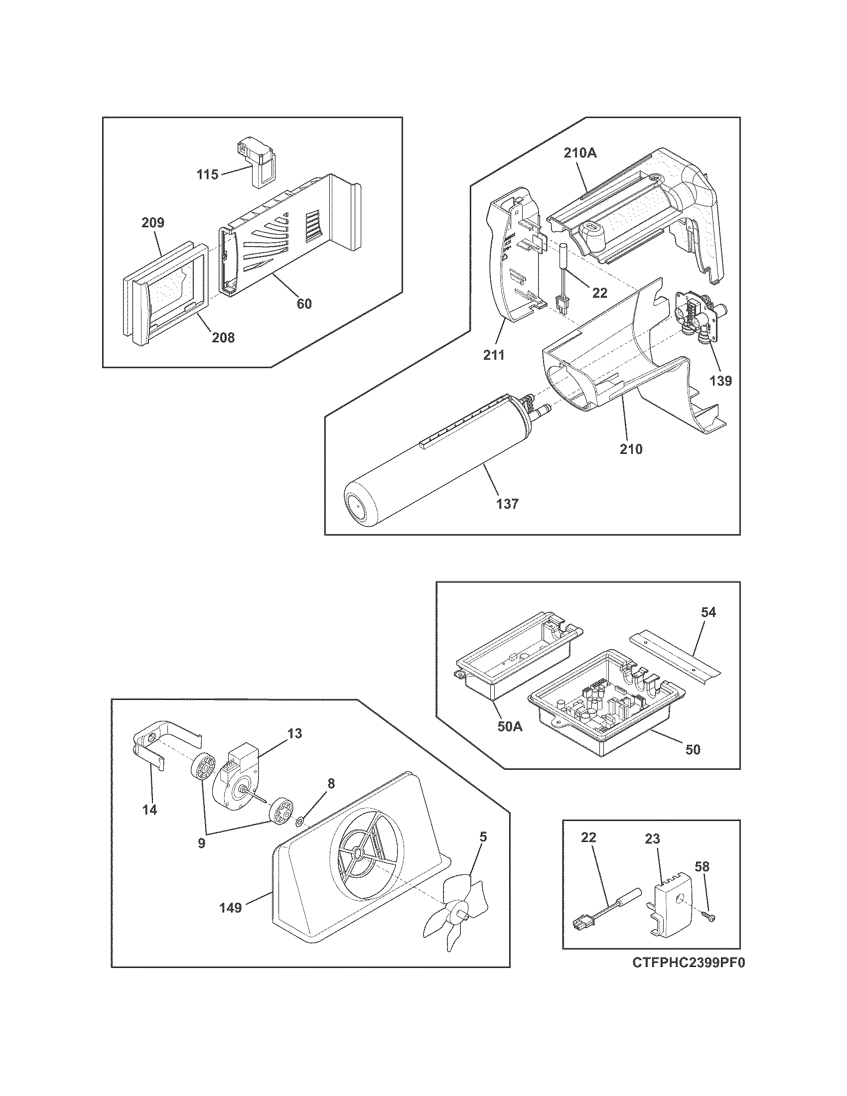 Frigidaire FGHC2355PF8 controls diagram