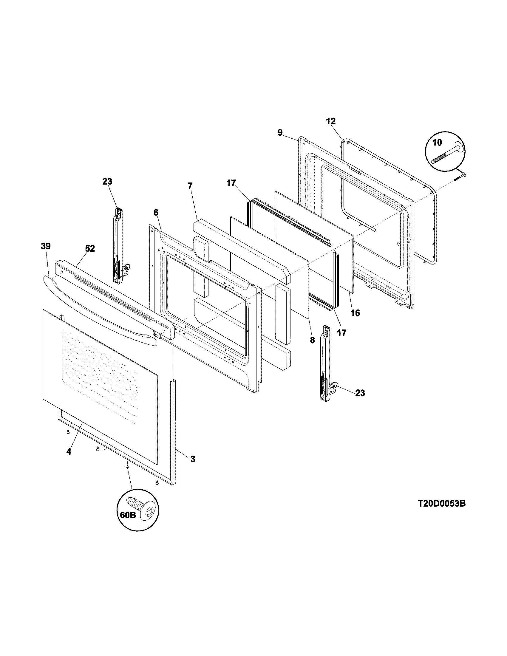Crosley CRE3860QBA door diagram