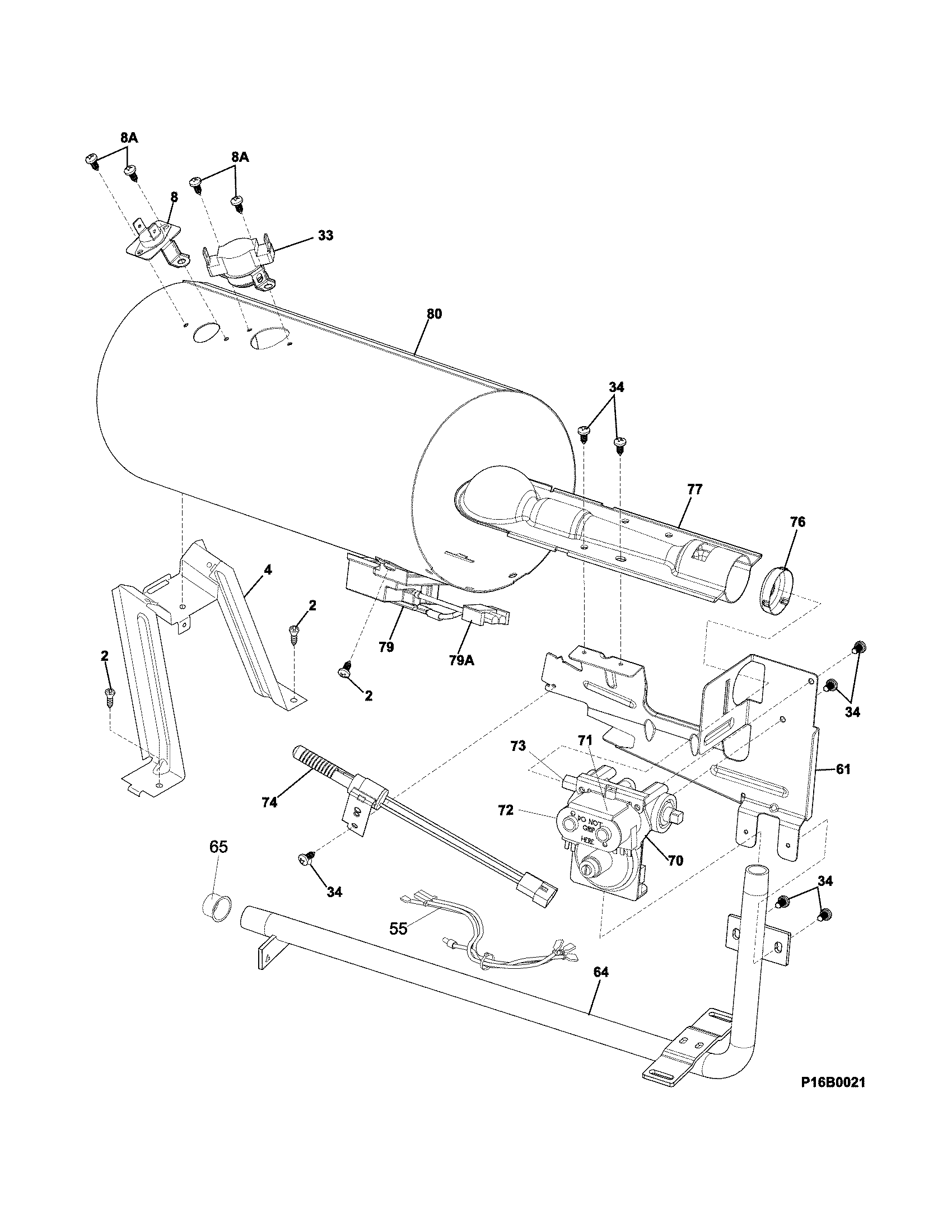 Frigidaire FFQG5000QW0 burner diagram