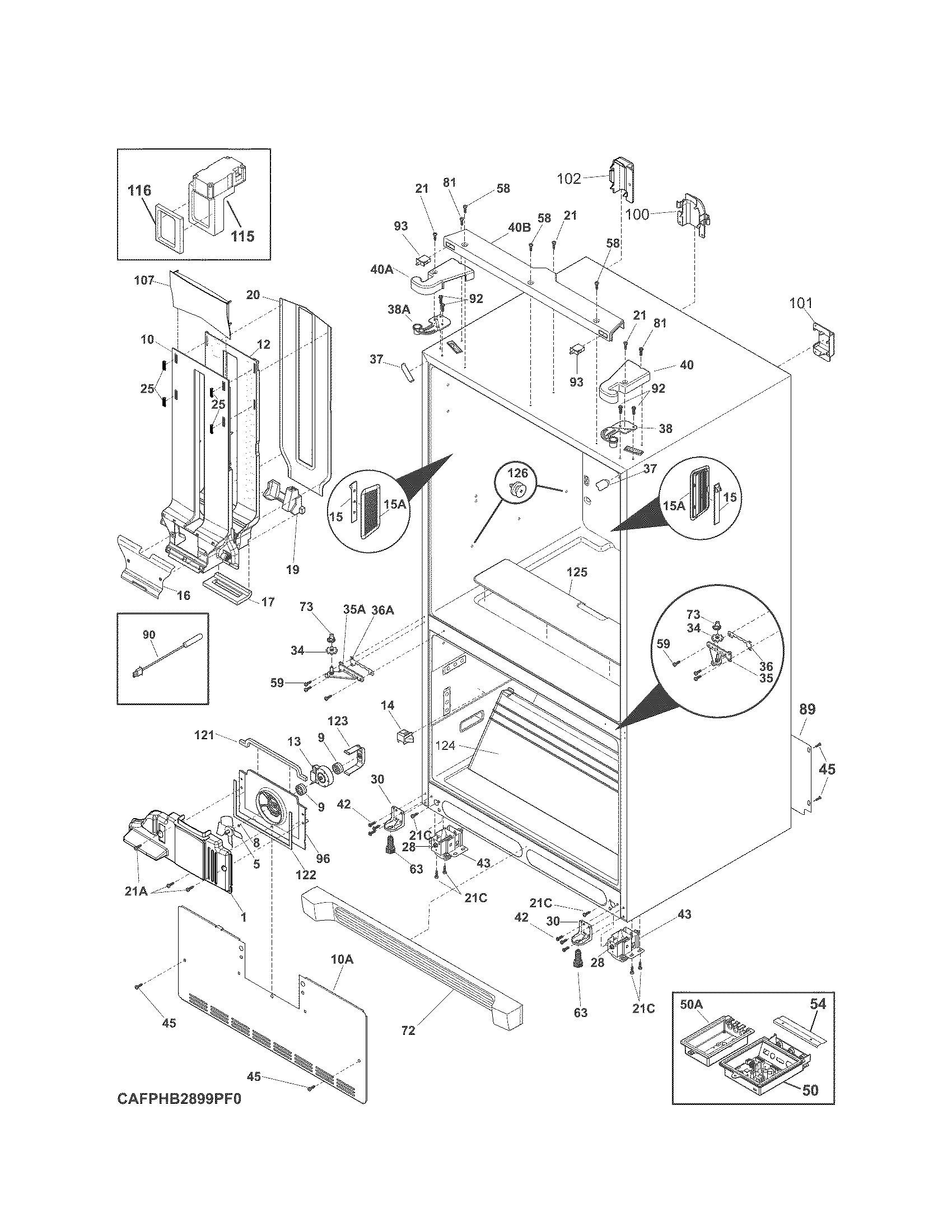 Kenmore 25370342210 cabinet diagram