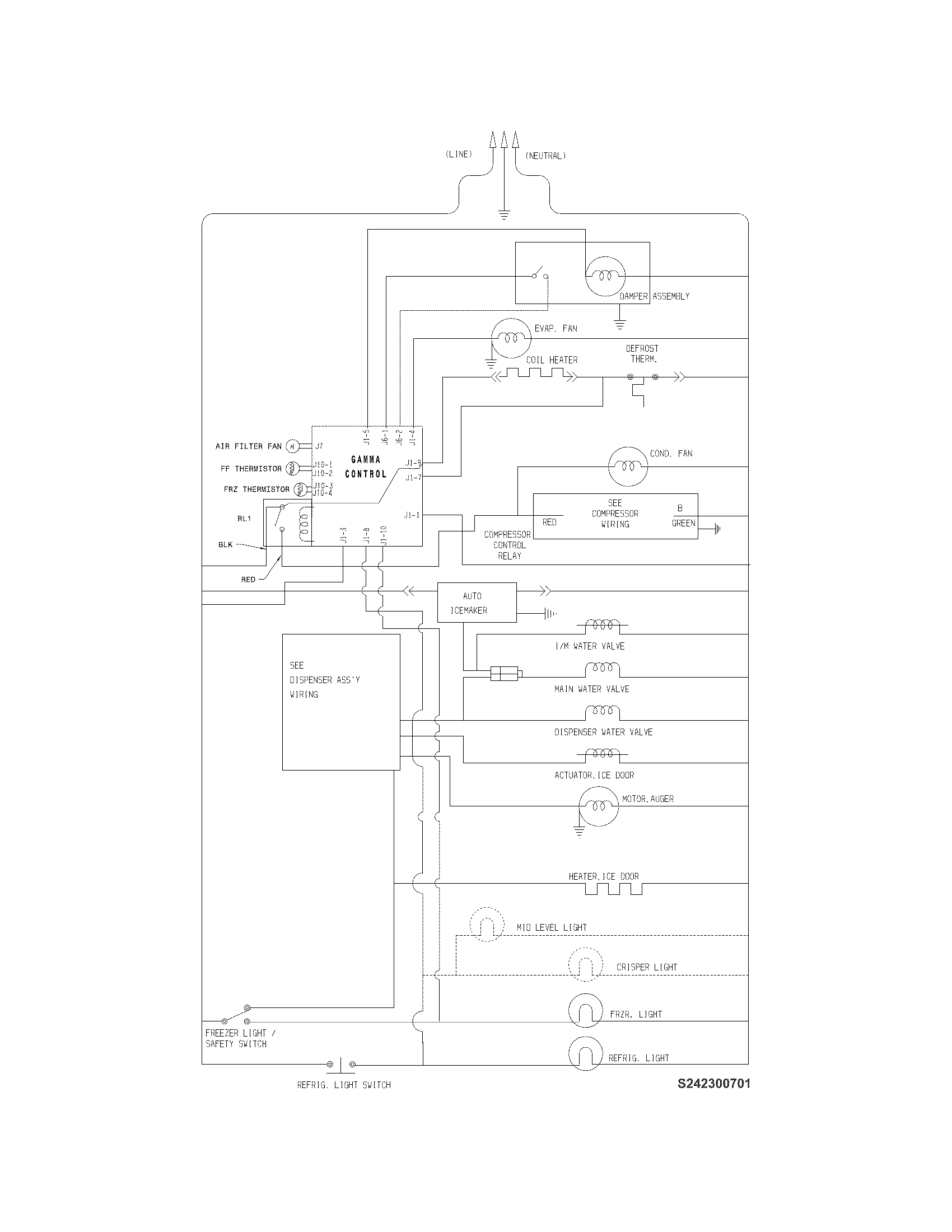 Frigidaire FFHS2322MBE wiring schematic diagram