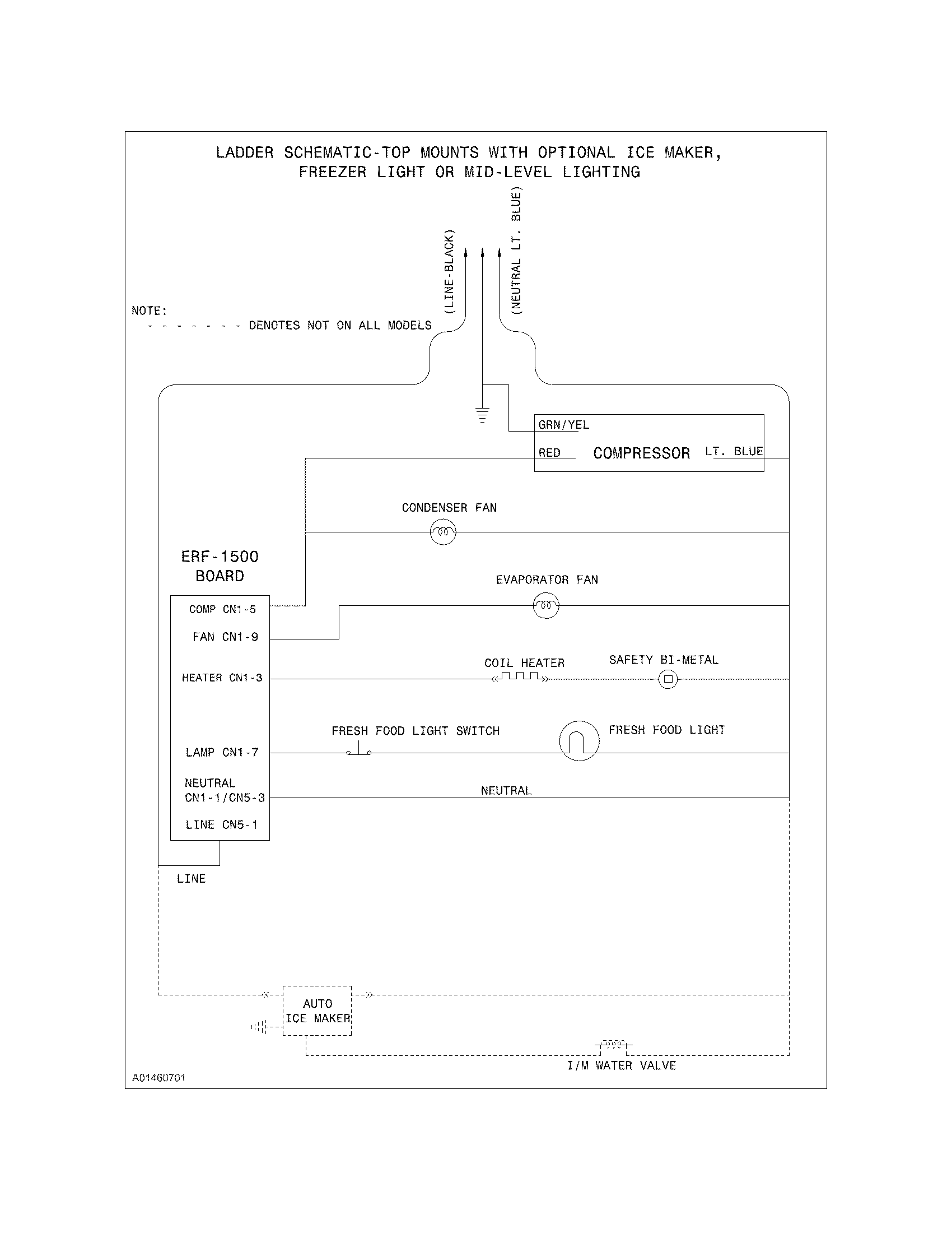 Frigidaire FFHT1621QW0 wiring schematic diagram