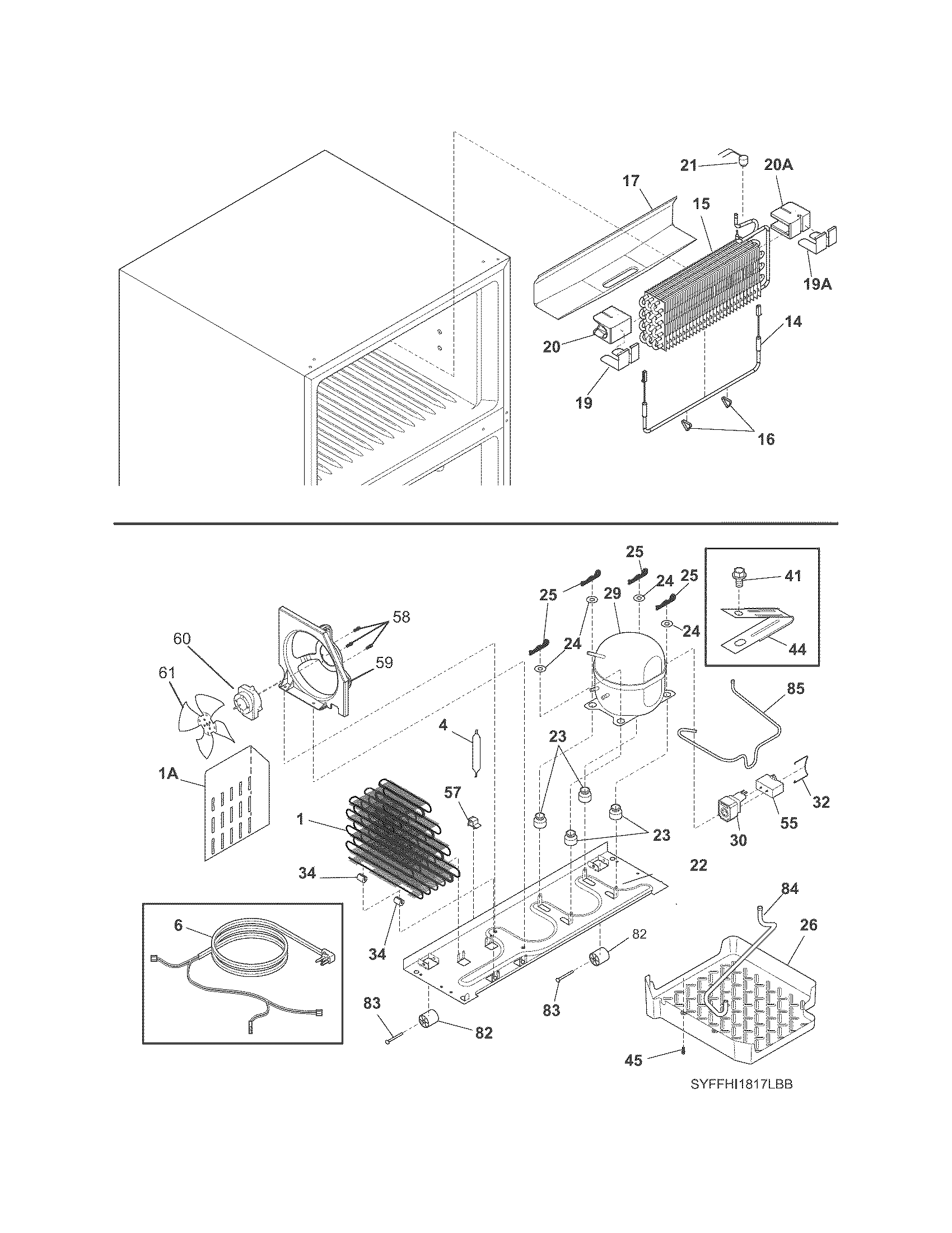 Frigidaire FFHT1817LBC system diagram