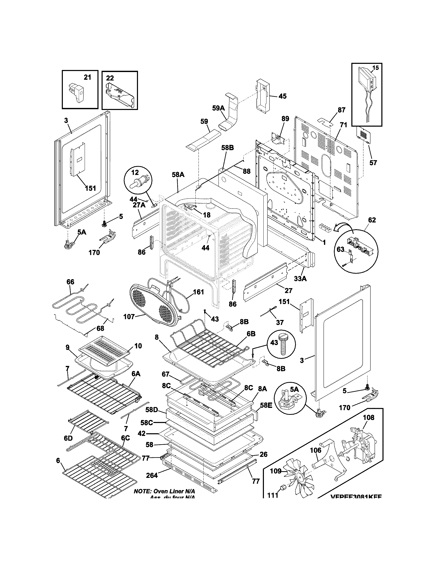 Frigidaire FPEF3081MFF body diagram