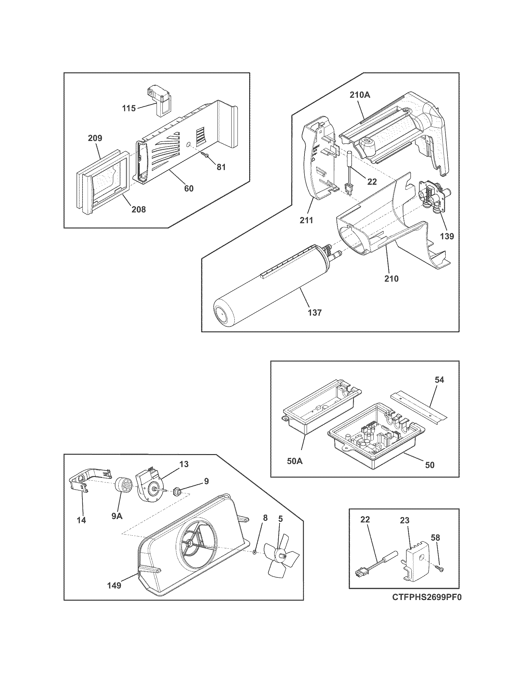 Frigidaire FGHS2355PF5A controls diagram