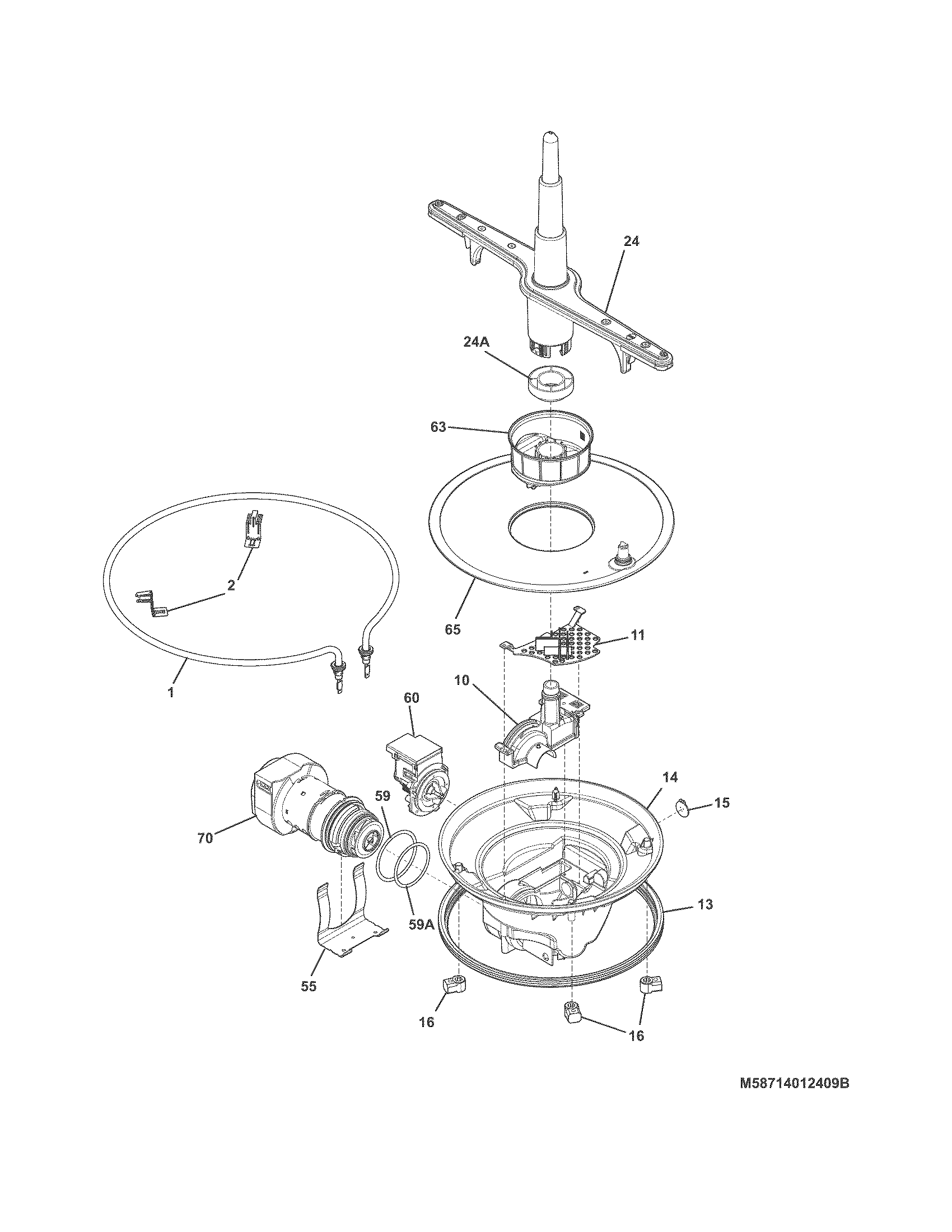 White-Westinghouse WWBD2400HW6B motor & pump diagram