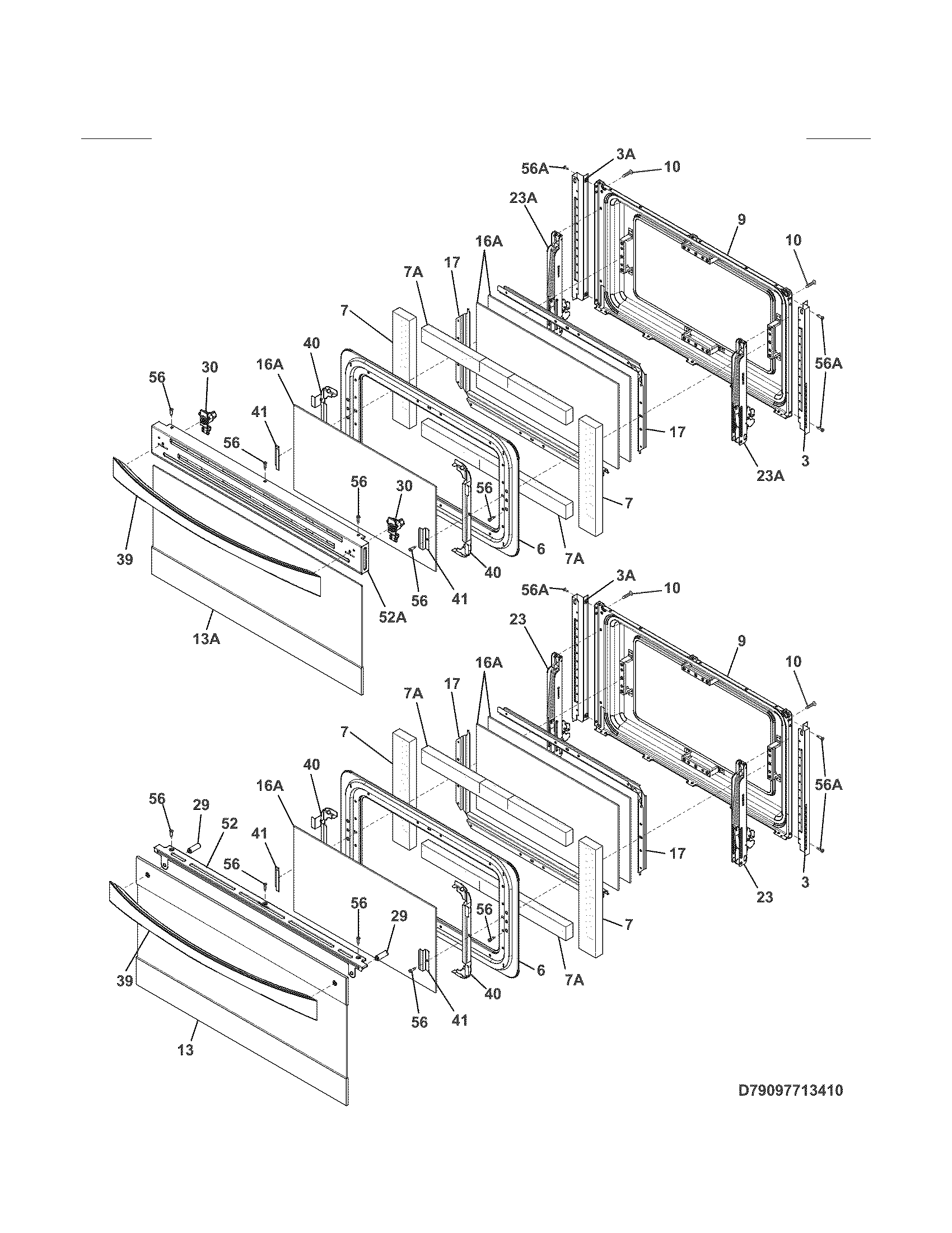 Kenmore Elite 79097413410 doors diagram