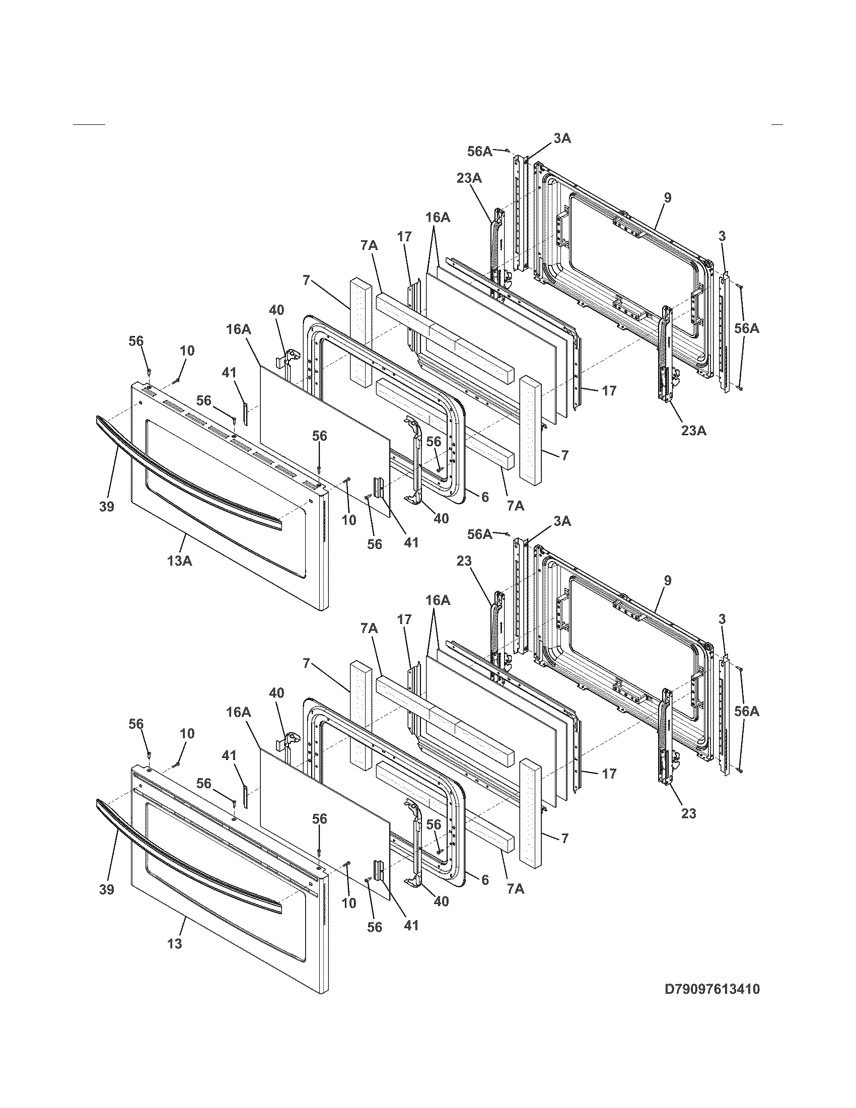 Kenmore 79097223410 doors diagram
