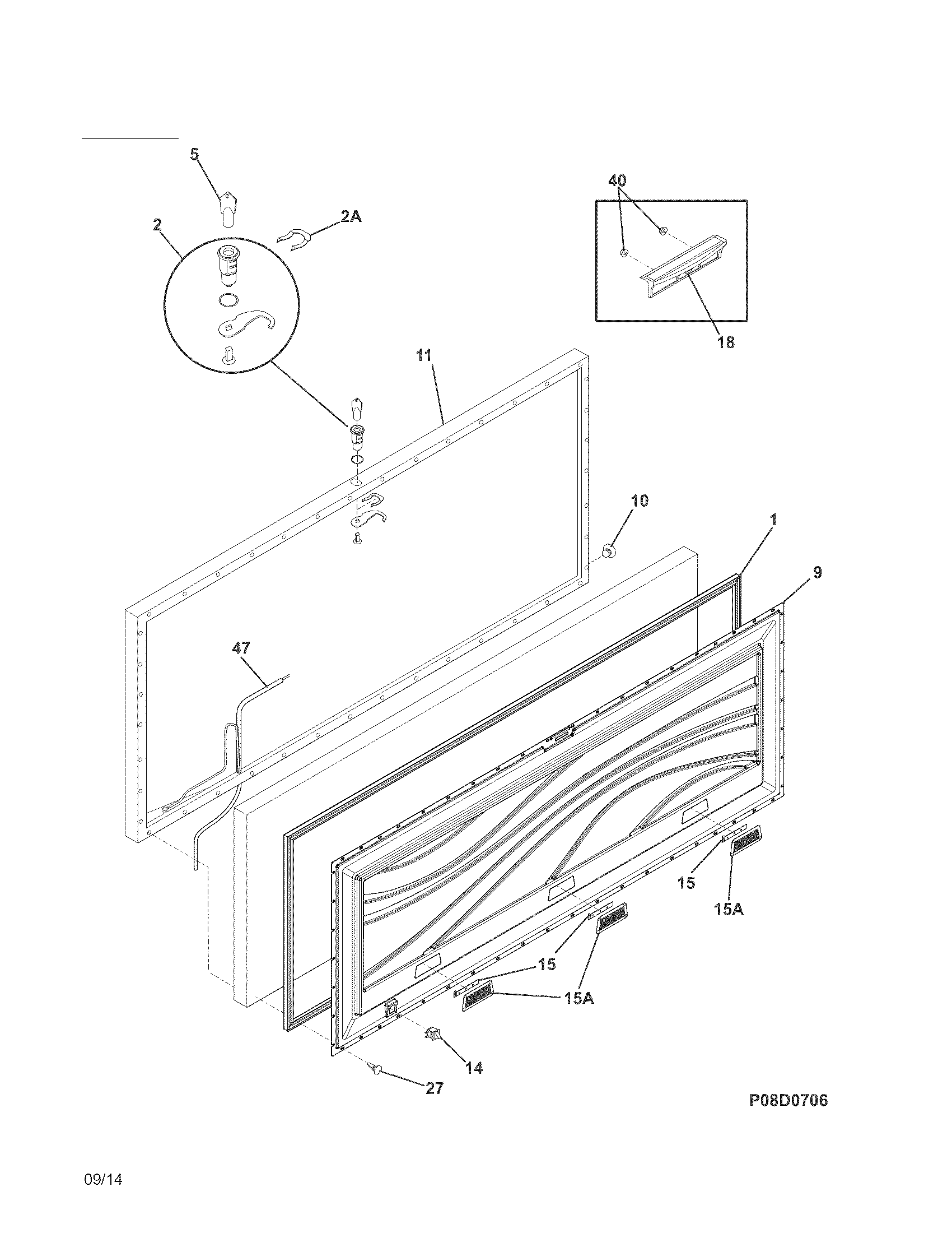 Kenmore Elite 25317802410 door diagram