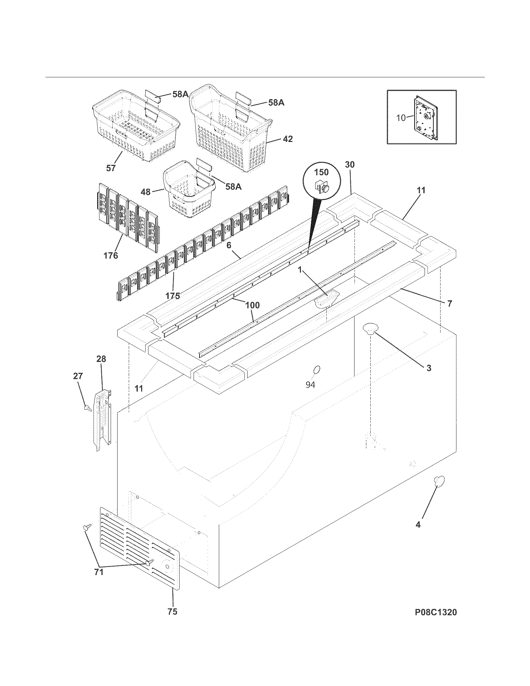 Kenmore Elite 25317802410 cabinet diagram