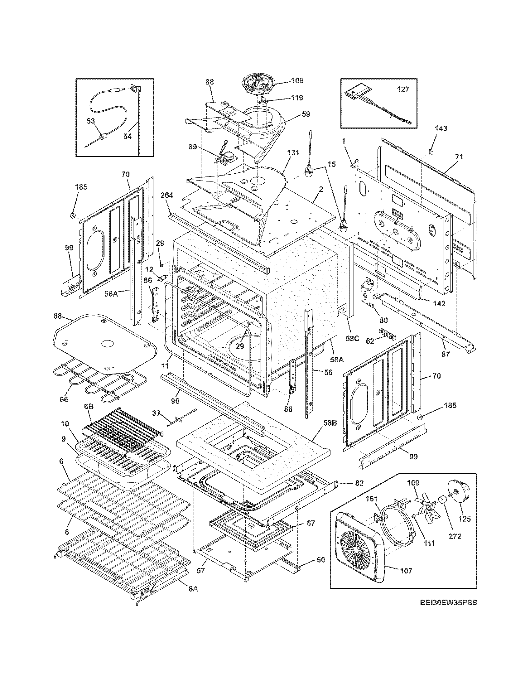 Electrolux EI30EW35PSB body diagram