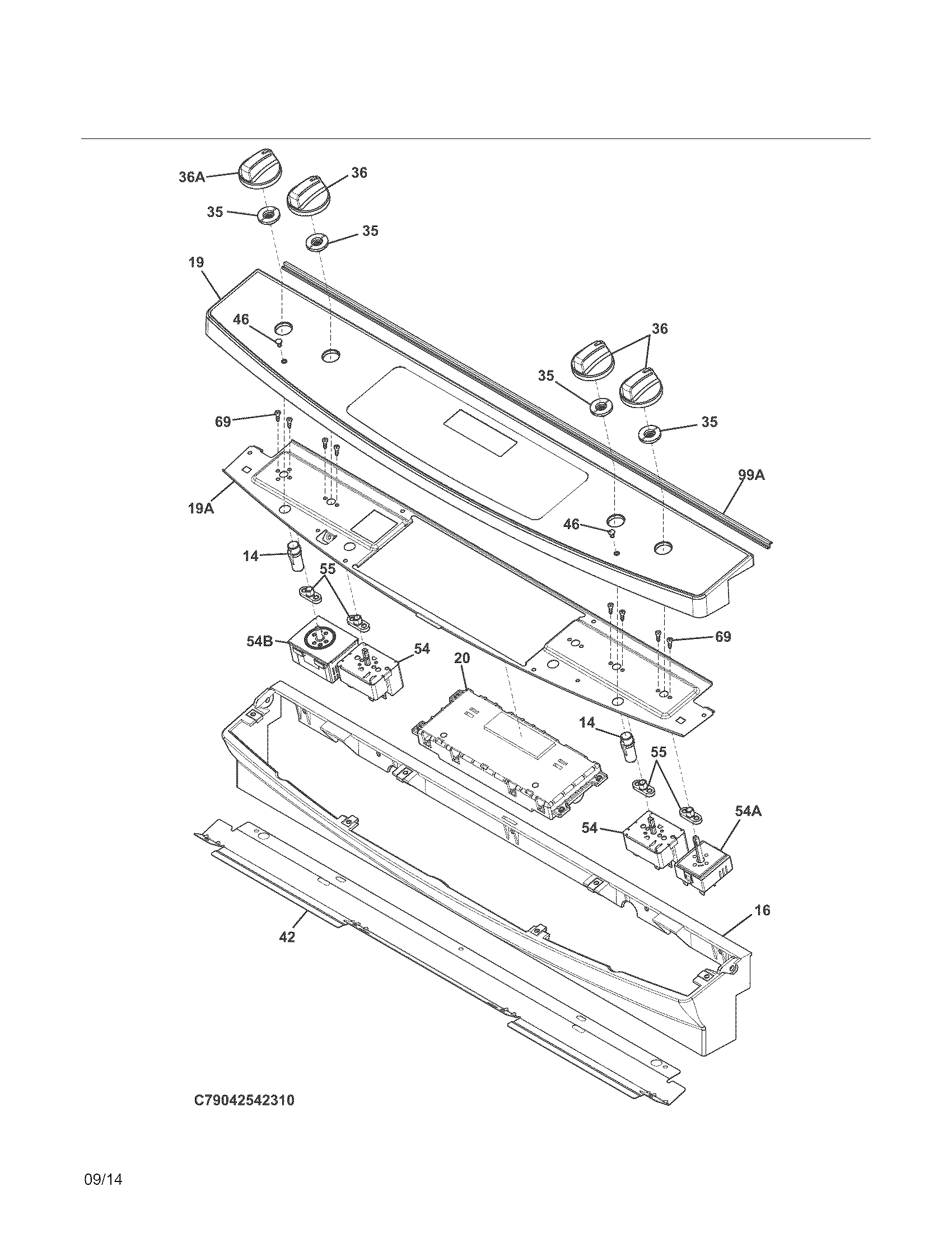 Kenmore 79042542312 backguard diagram