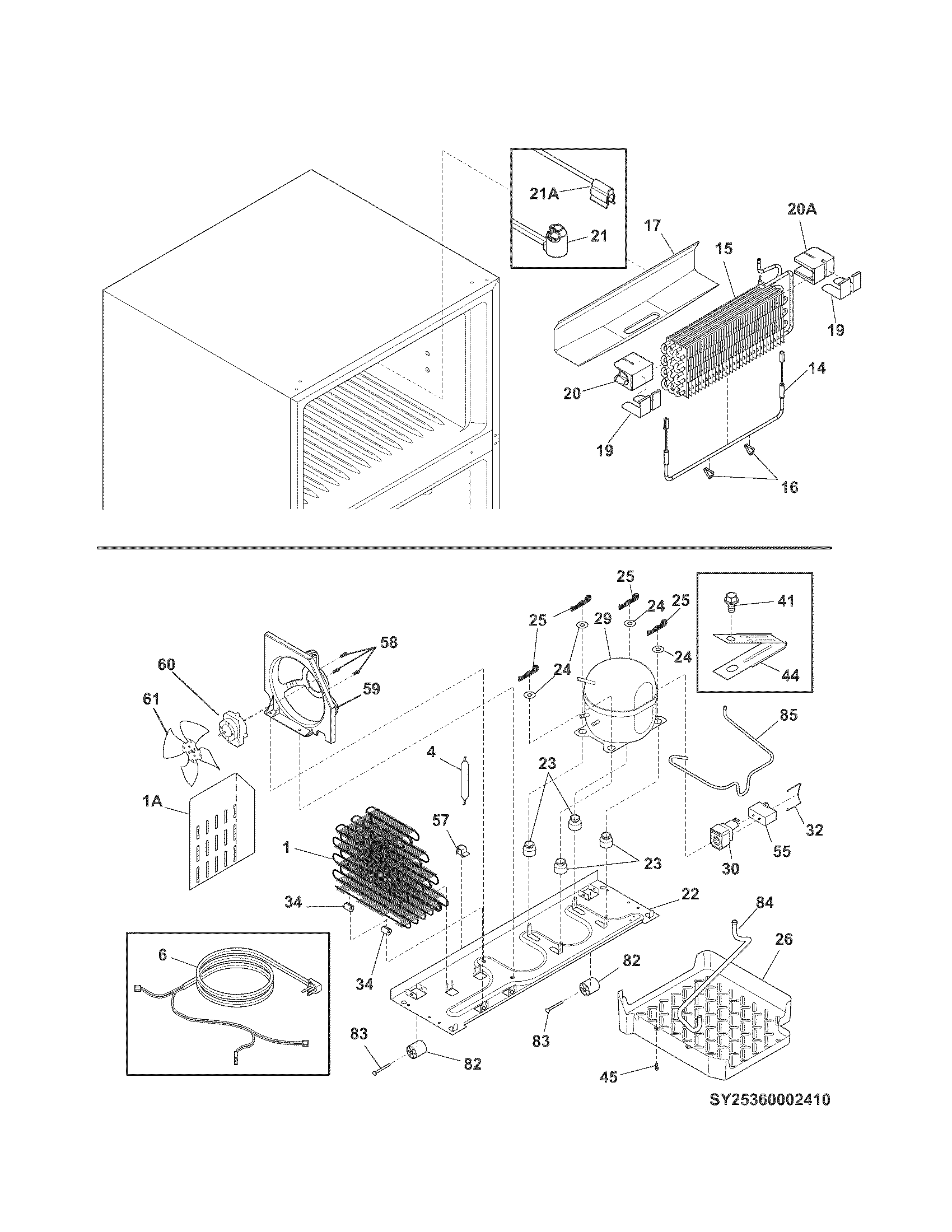 Kenmore 25360603410 system diagram