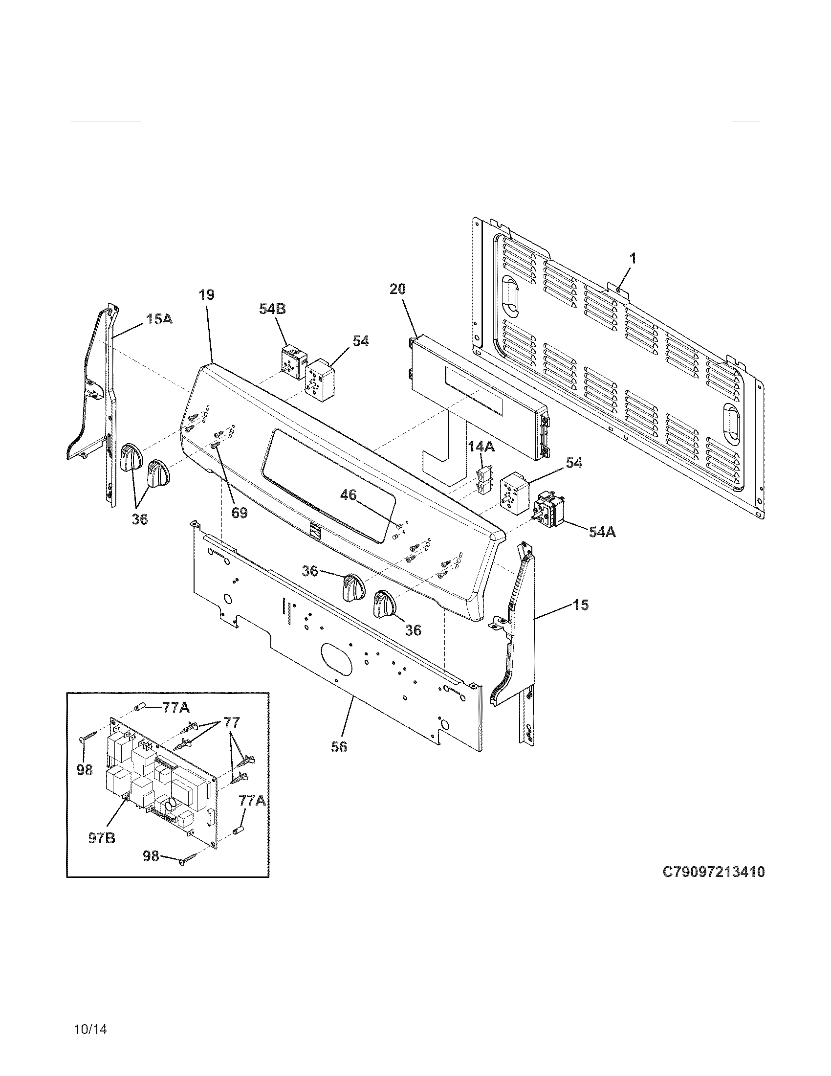 Kenmore 79097219410 backguard diagram