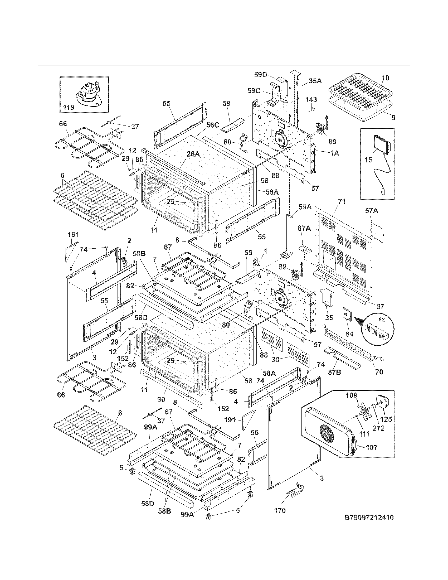 Kenmore 79097219410 body diagram