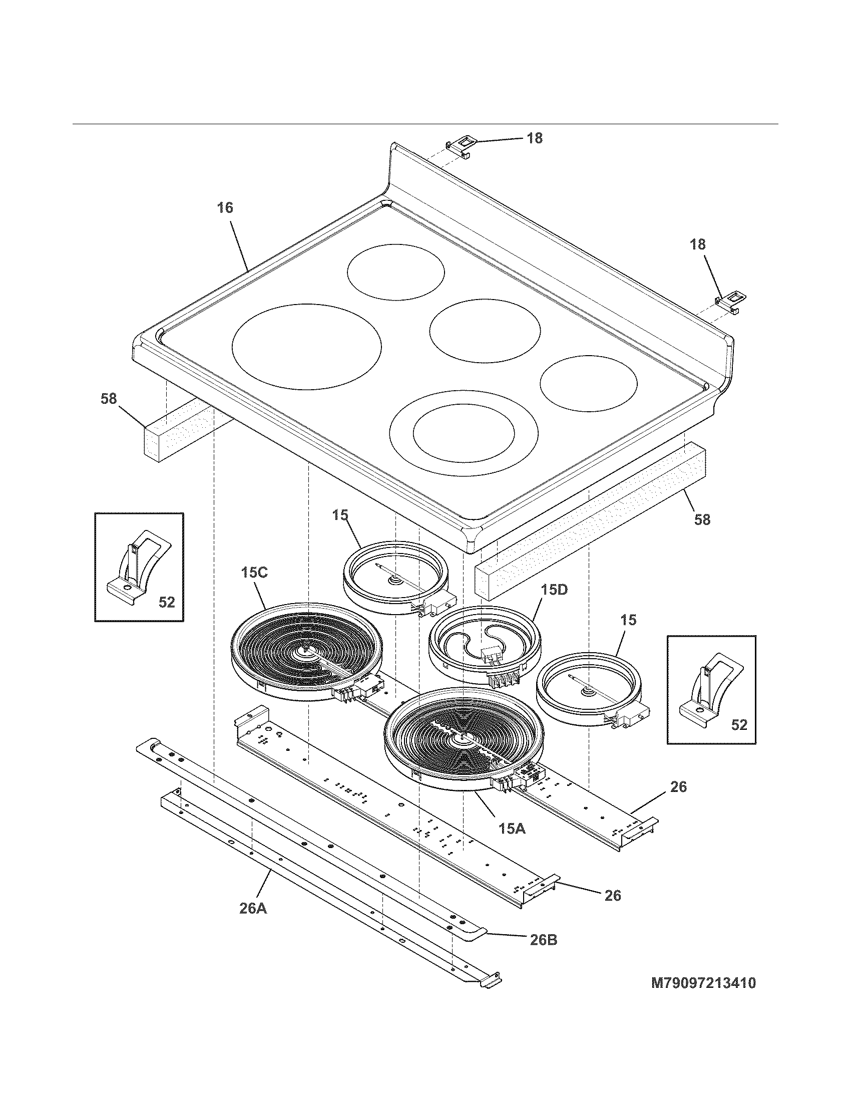 Kenmore 79097219410 main top diagram