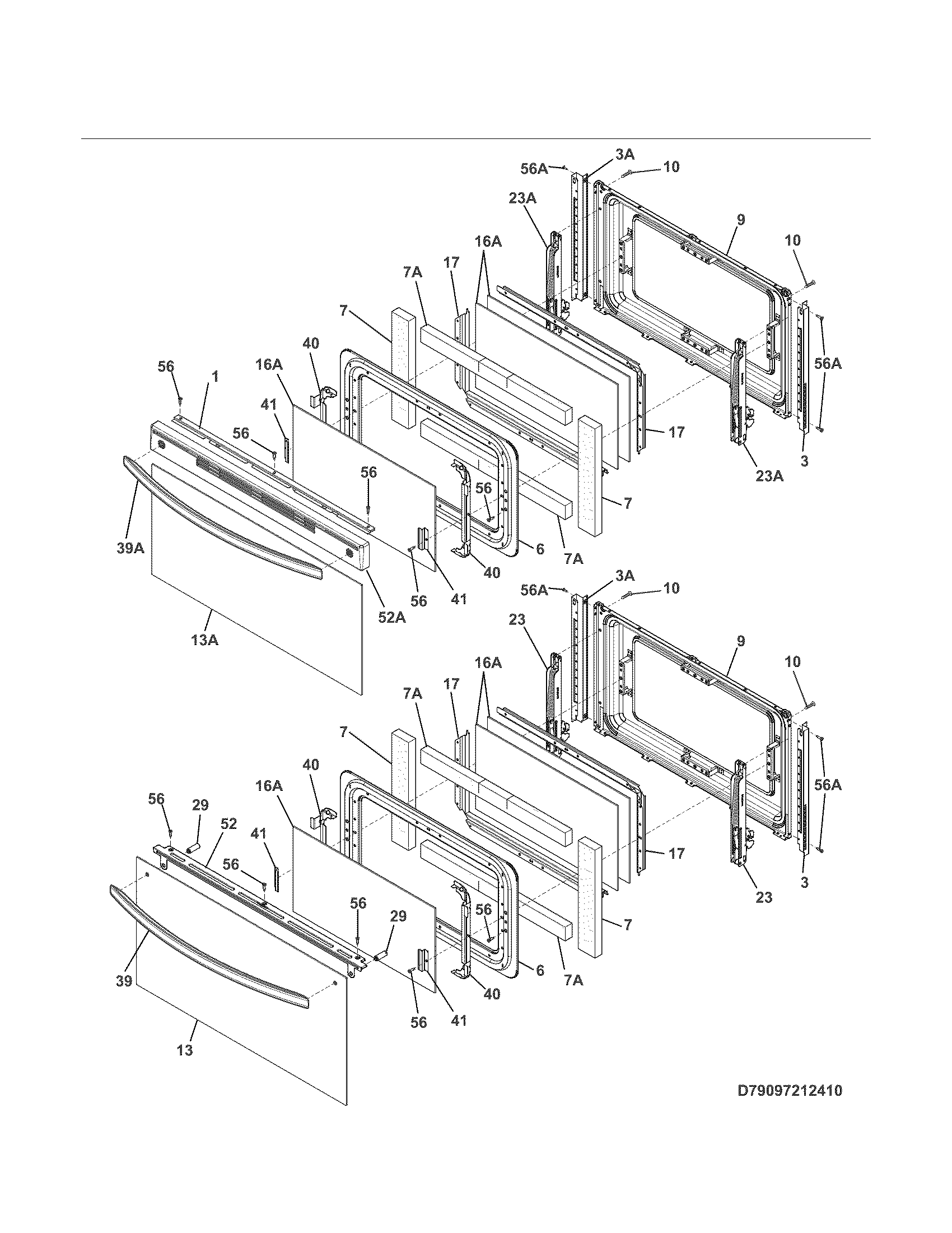 Kenmore 79097219410 doors diagram