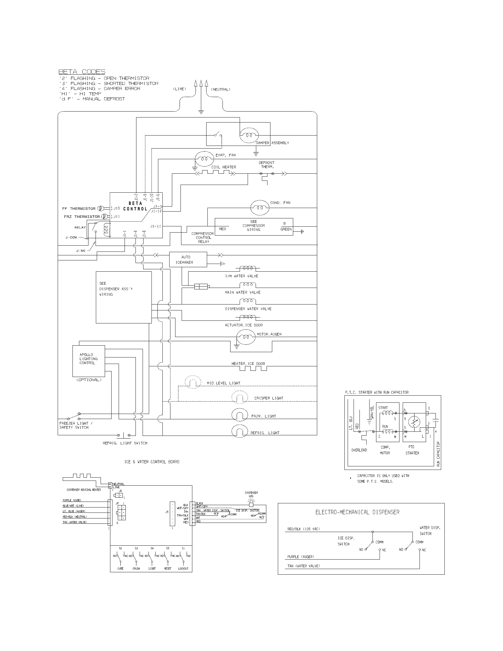 Frigidaire FFHS2611LB8 wiring schematic diagram