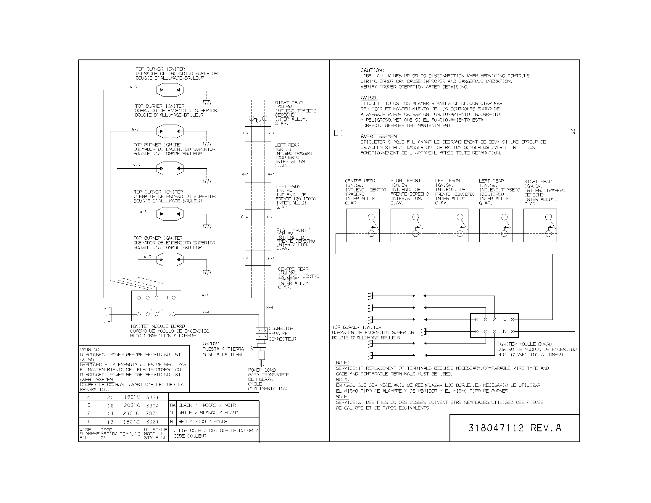 Frigidaire FFGC3625QSA wiring diagram diagram