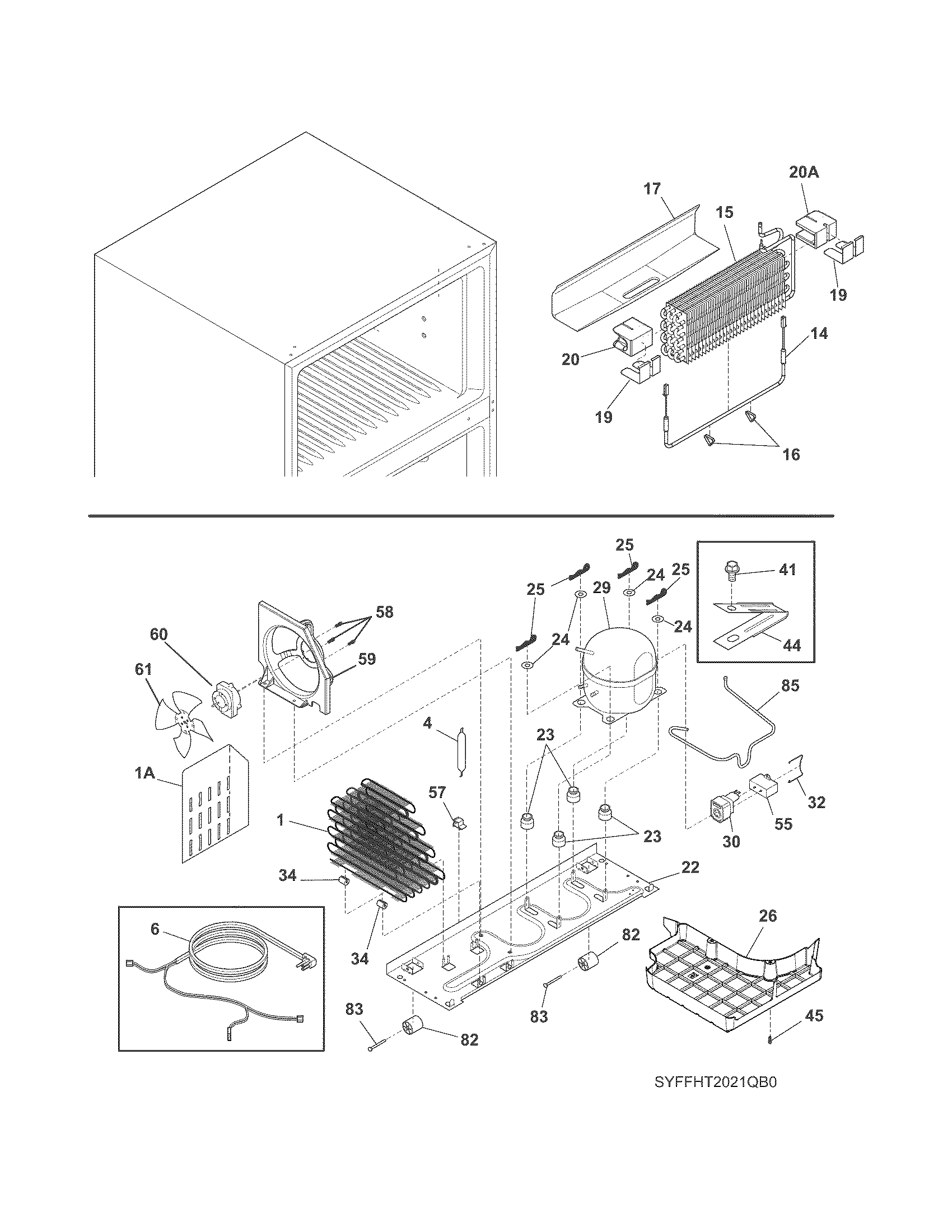 Frigidaire FFHT2021QW0 system diagram