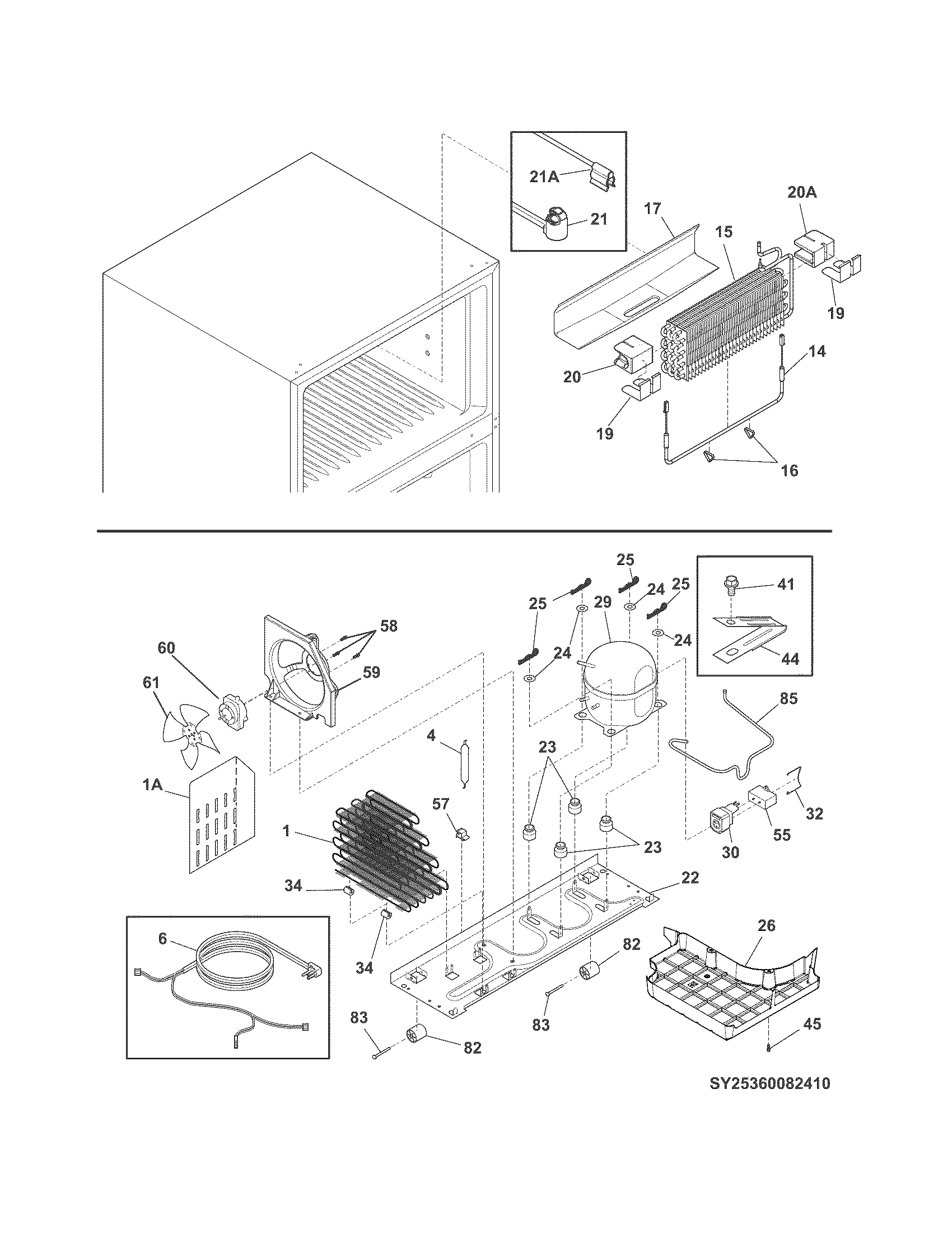 Frigidaire FFTR2021QS1 system diagram