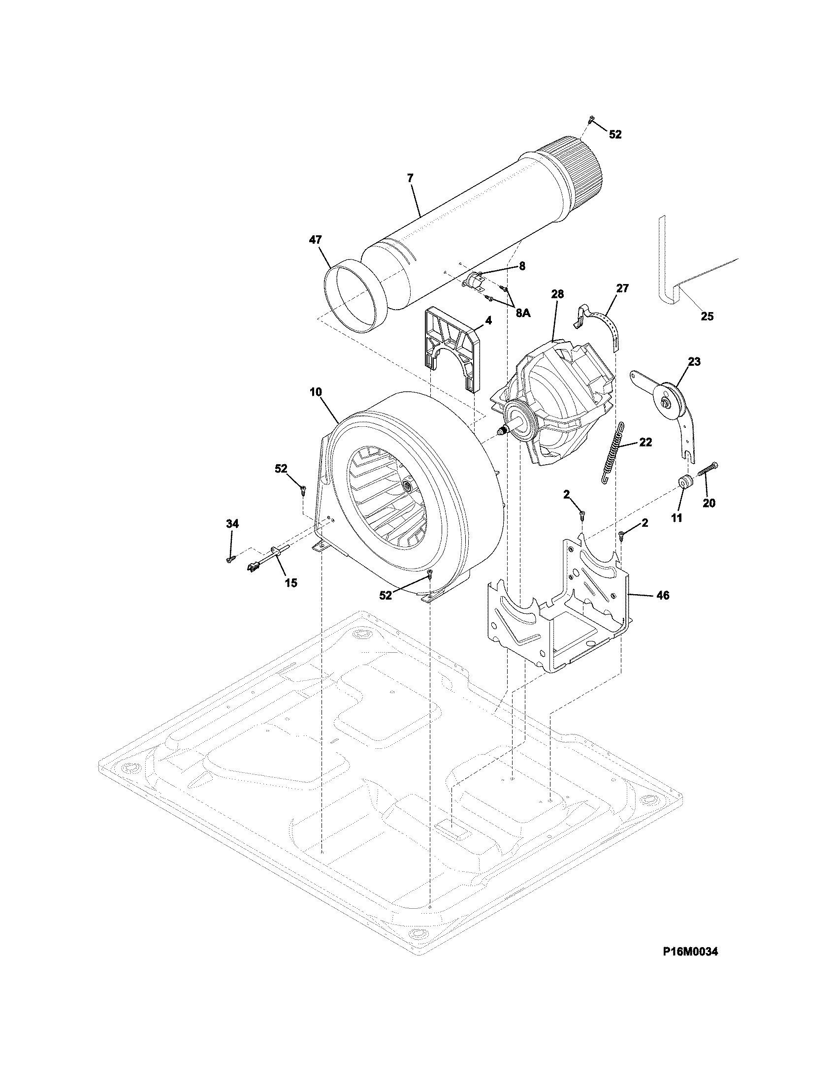 Electrolux EIMED60LT3 motor/fan diagram