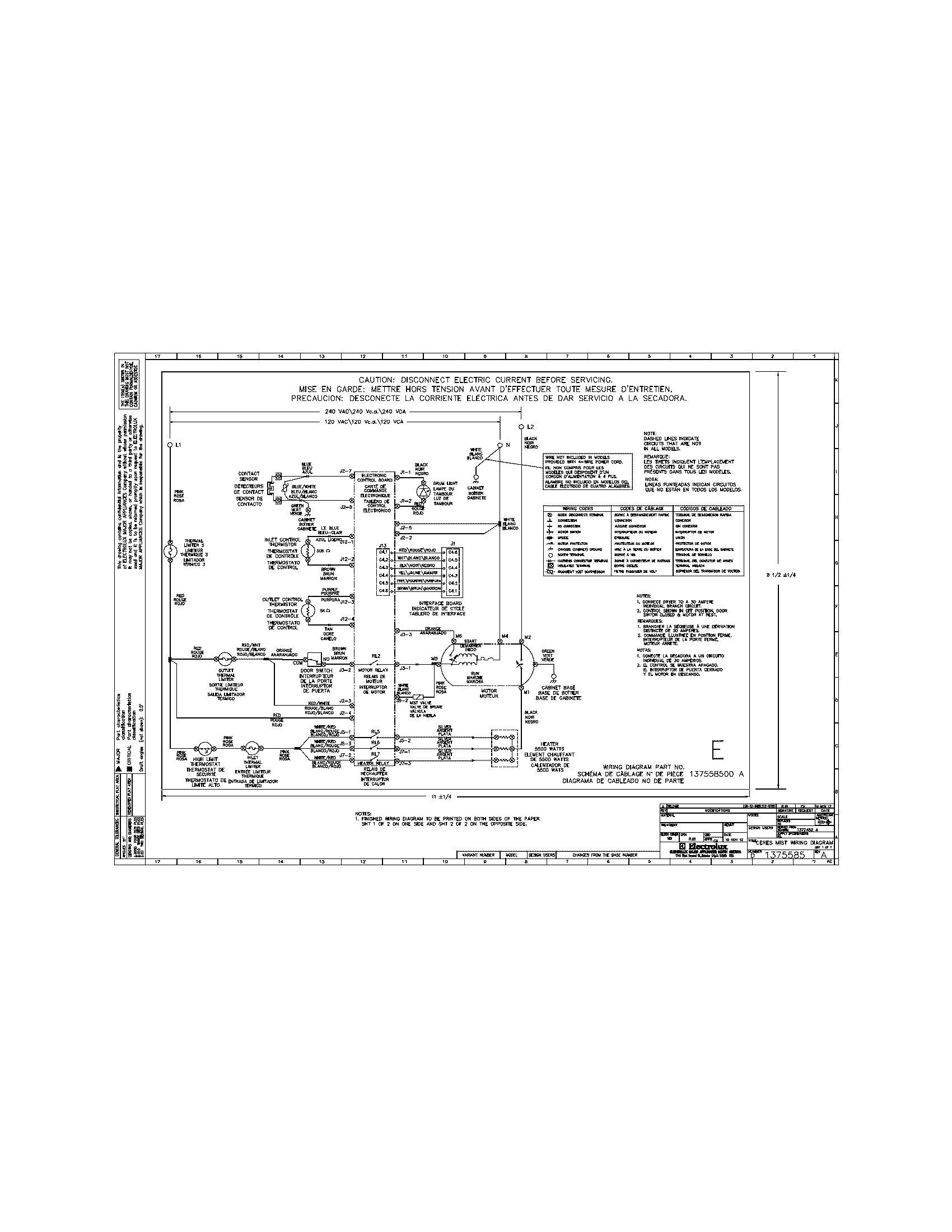 Electrolux EIMED60LT3 wiring diagram diagram