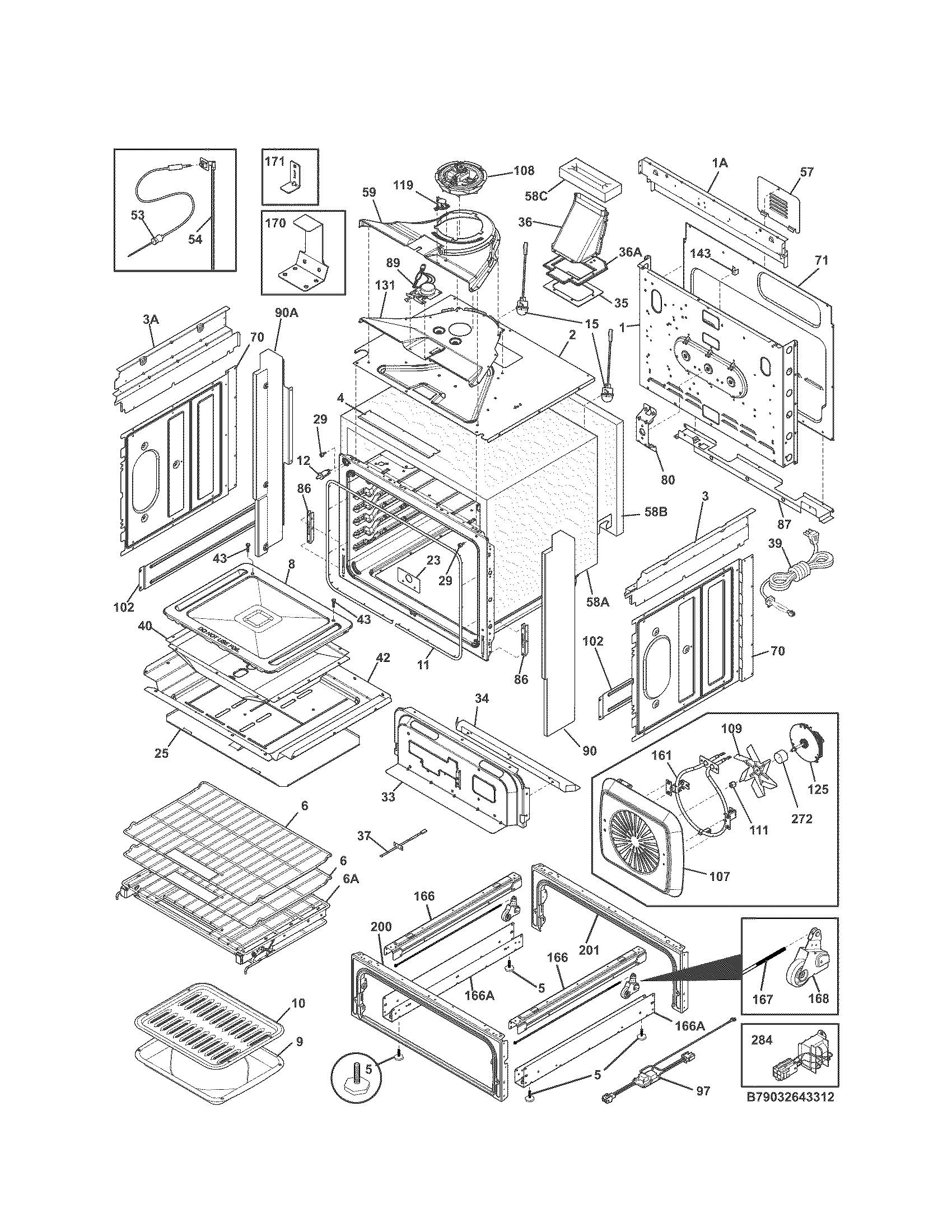Kenmore Elite 79032643314 body diagram