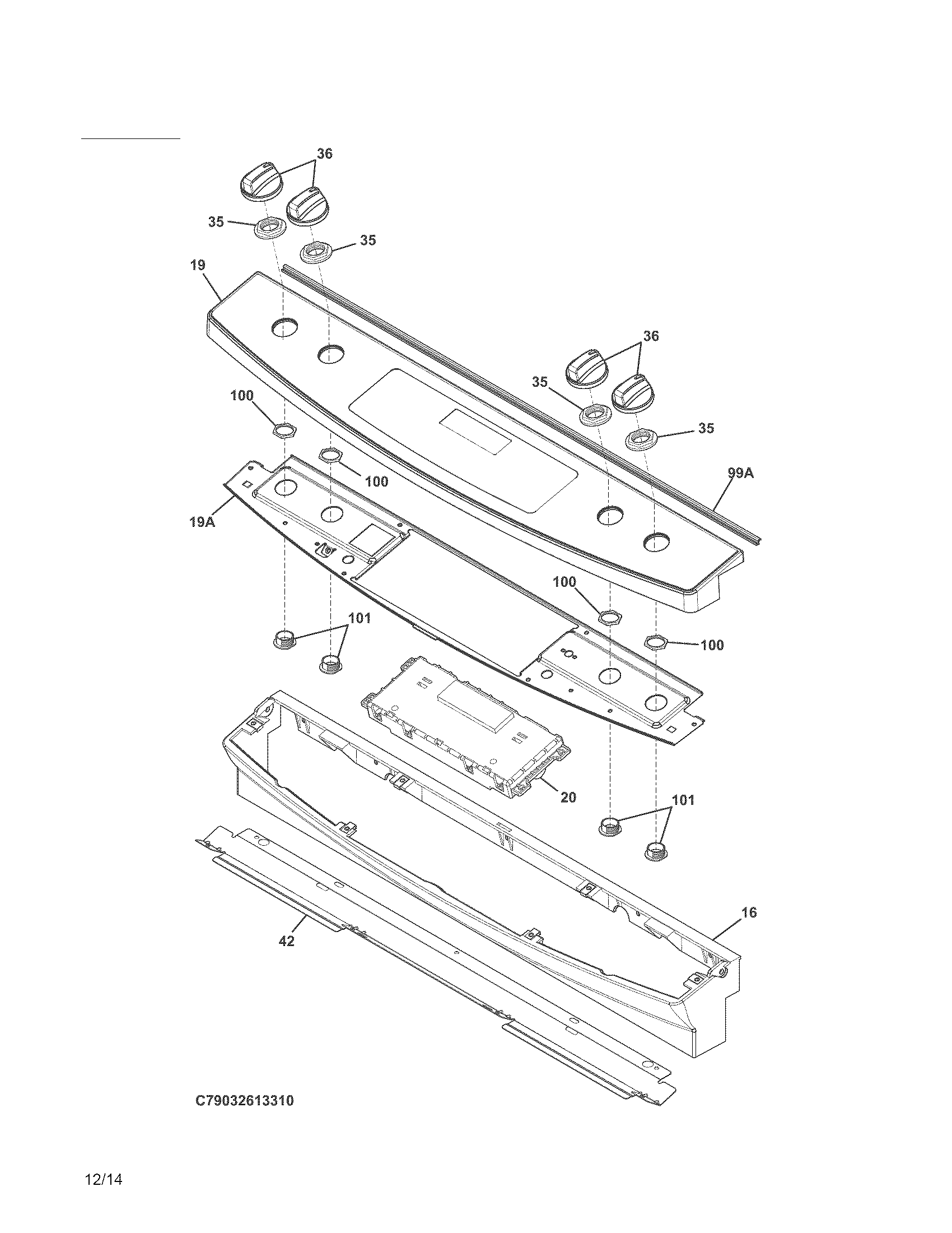 Kenmore 79032613314 backguard diagram