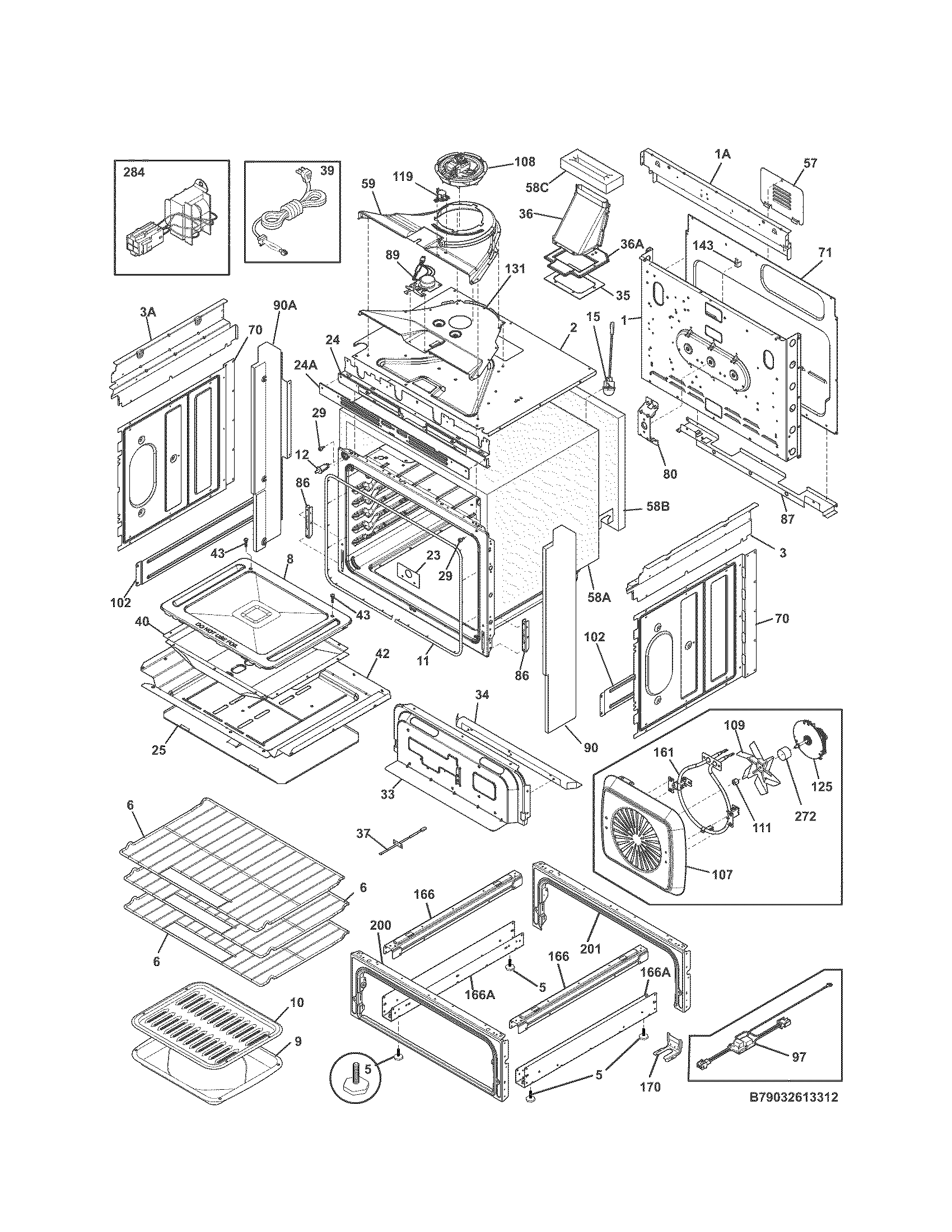 Kenmore 79032613314 body diagram