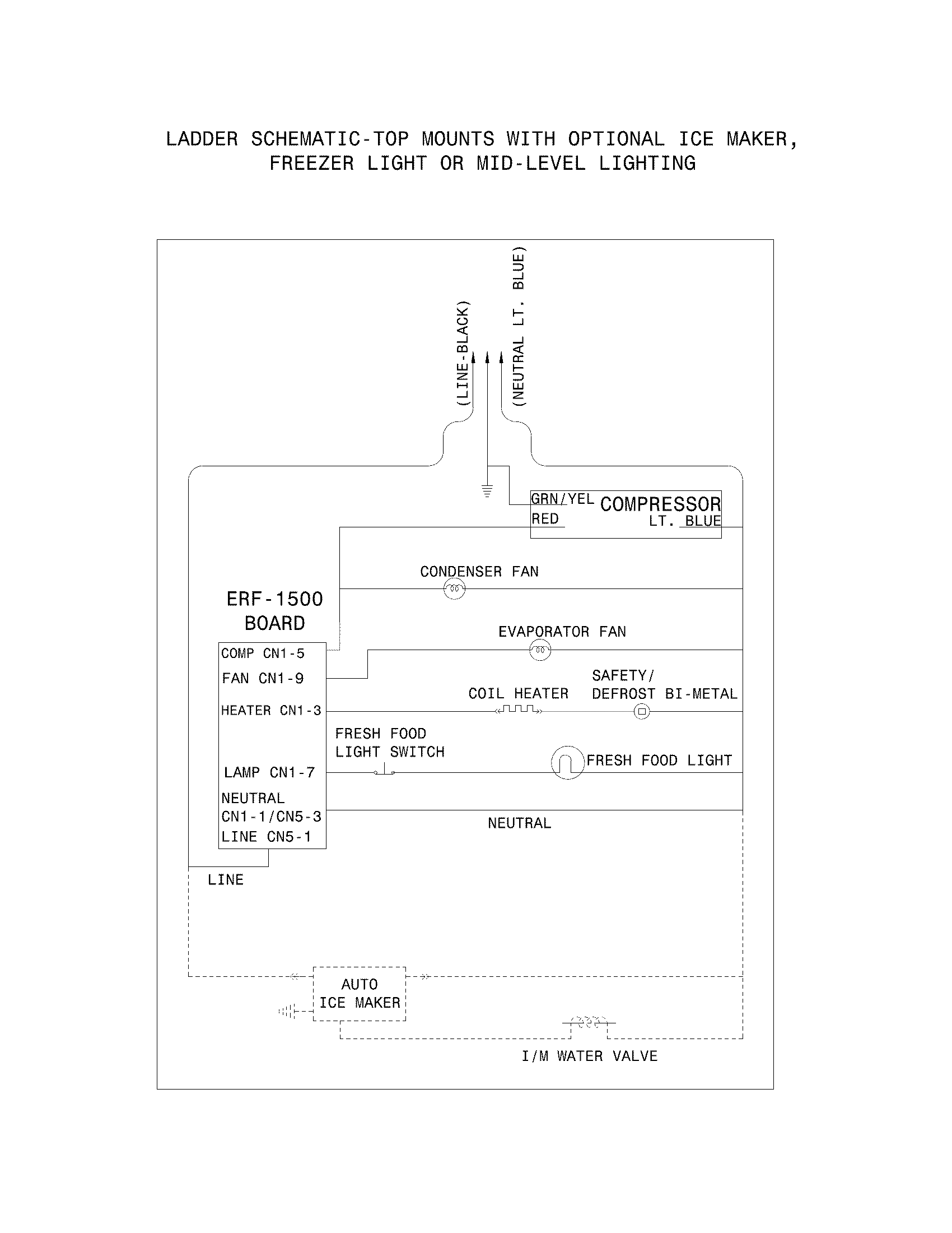 Frigidaire LGHT1846QE0 wiring schematic diagram