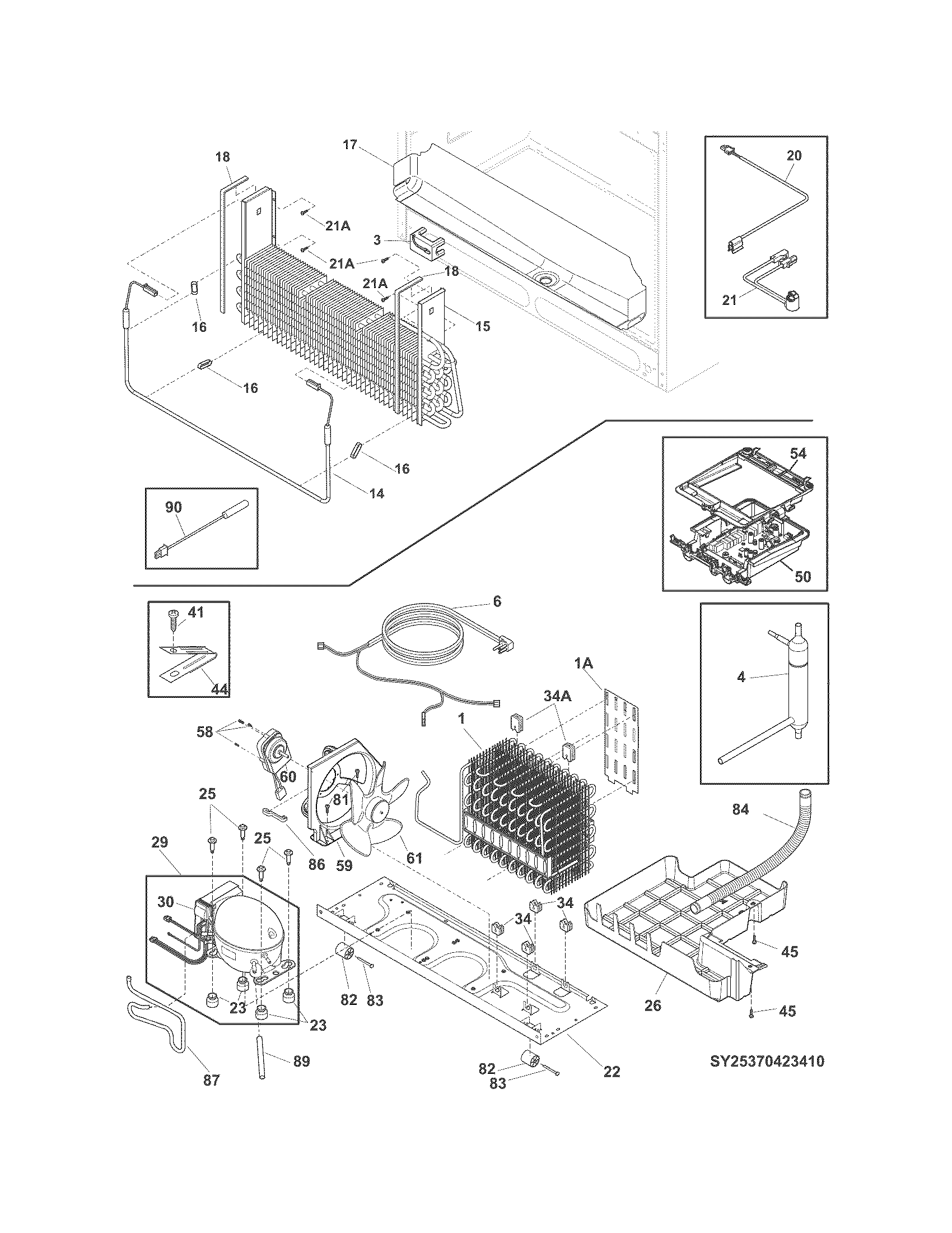 Frigidaire FFHN2740PP2A cooling system diagram