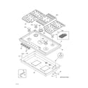 Frigidaire FPGC3677RSA cooktop diagram