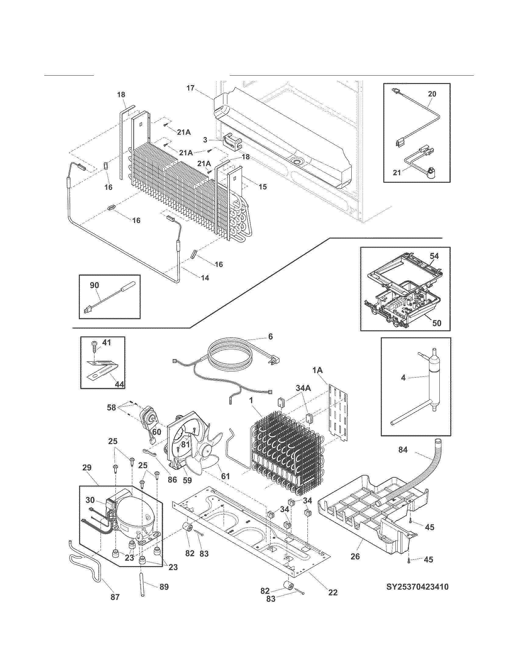 Kenmore 25370413411 cooling system diagram