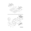 Frigidaire FFGF3015LBE top/drawer diagram