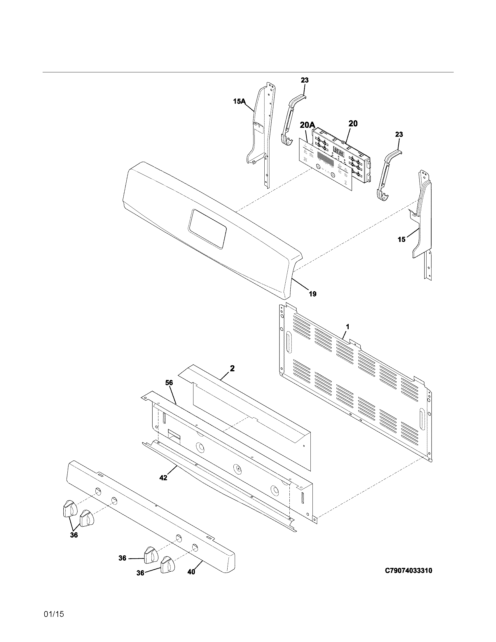 Kenmore 79074039311 backguard diagram