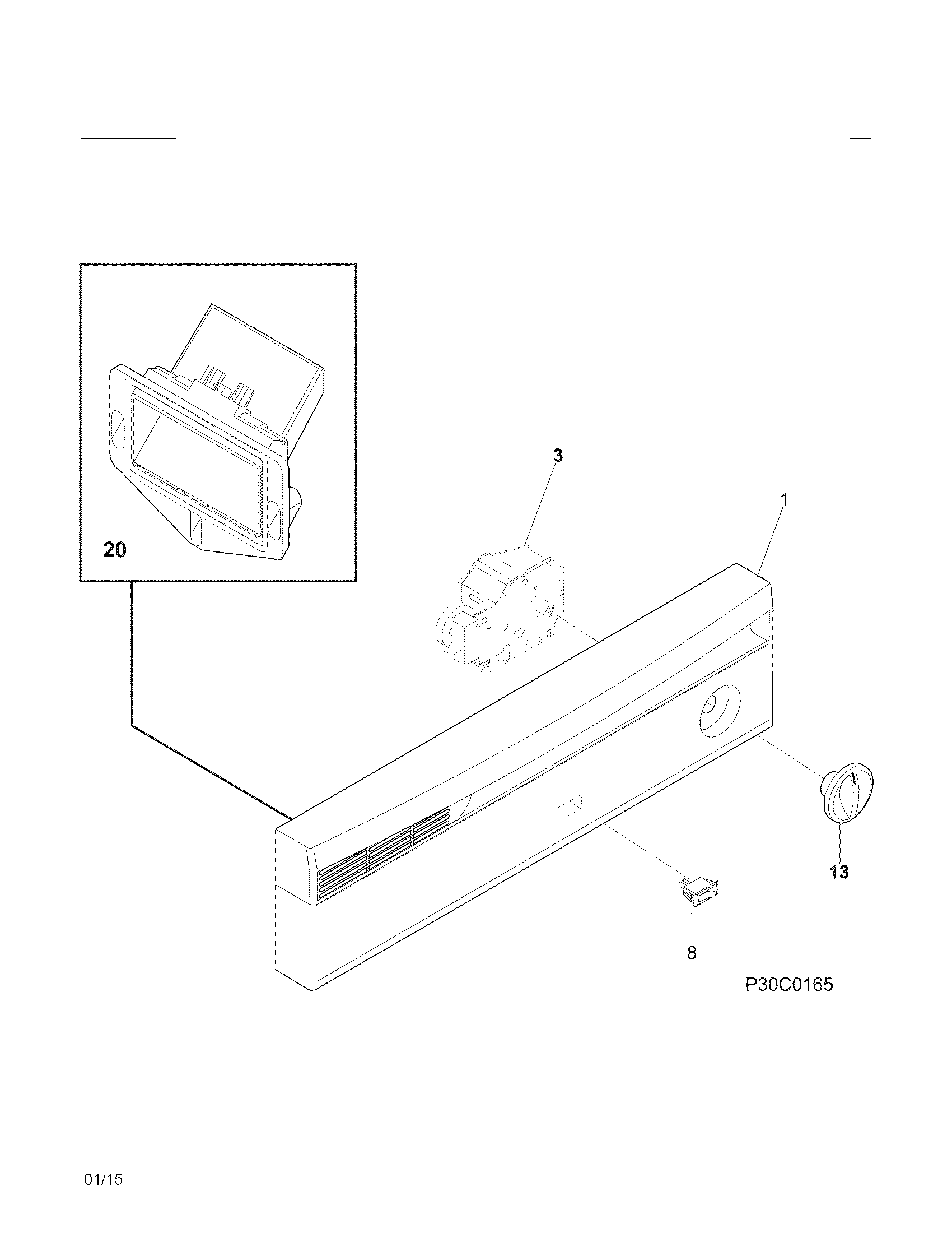 Kenmore 58714012411B control panel diagram