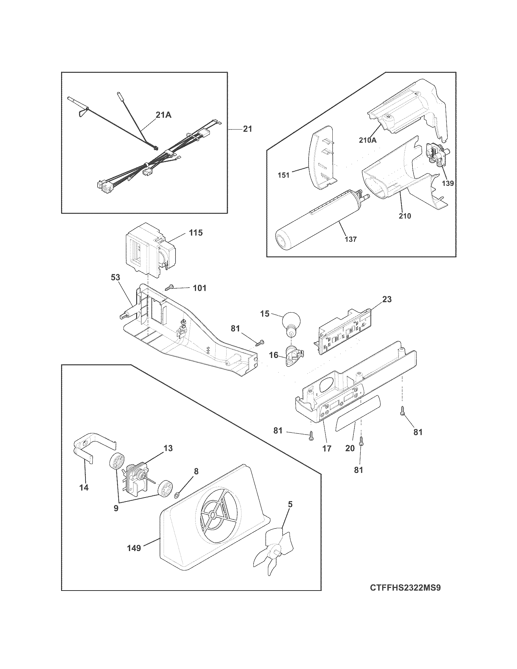 Frigidaire FFSS2614QS2A controls diagram