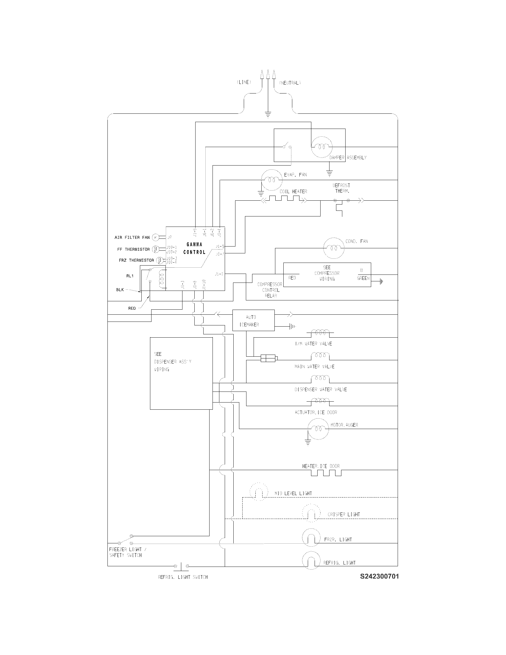 Frigidaire FFSS2614QS2A wiring schematic diagram