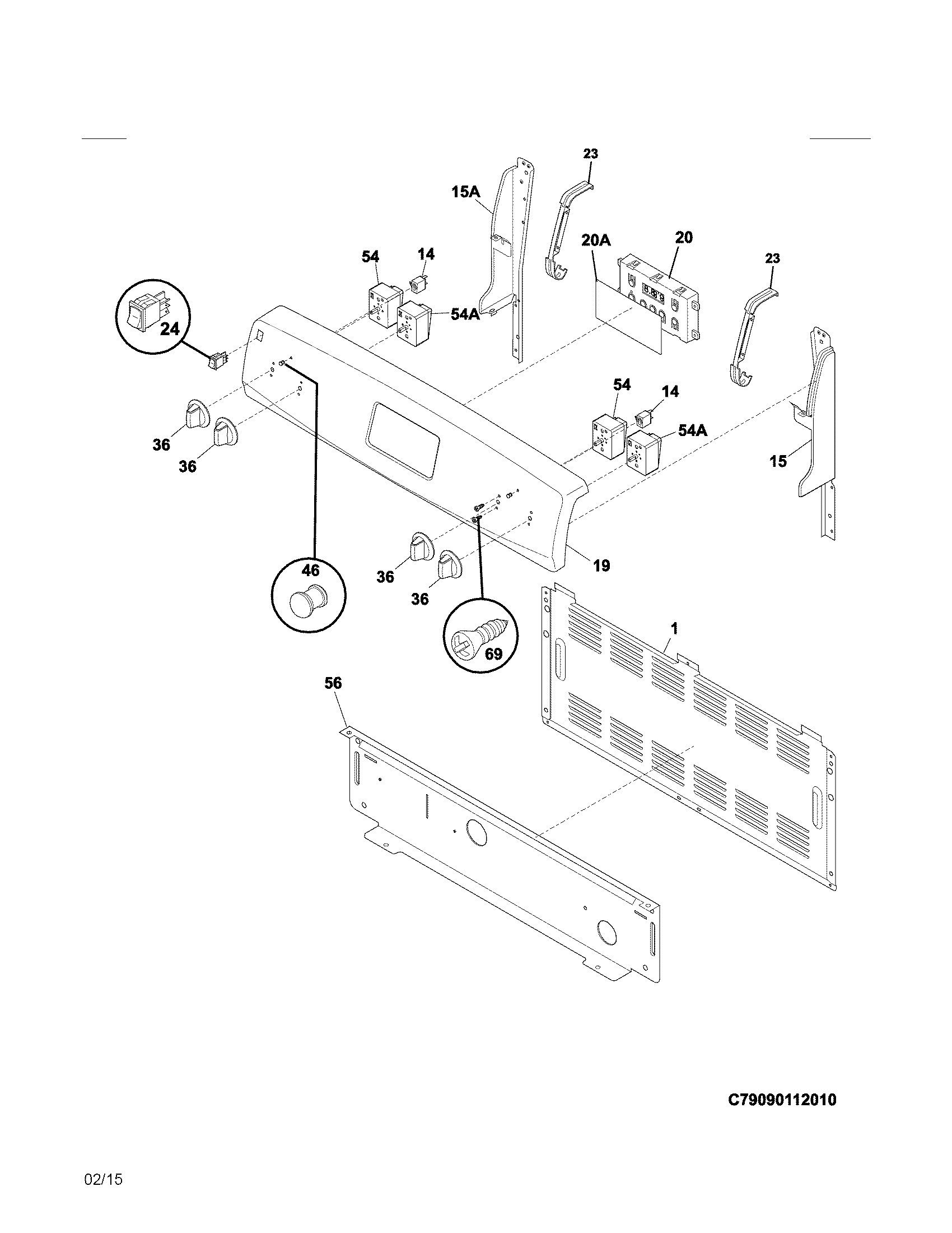 Kenmore 79093003311 backguard diagram