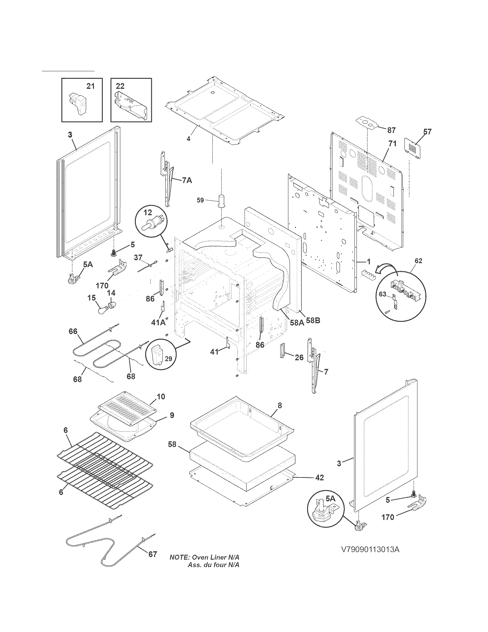 Kenmore 79093003311 body diagram