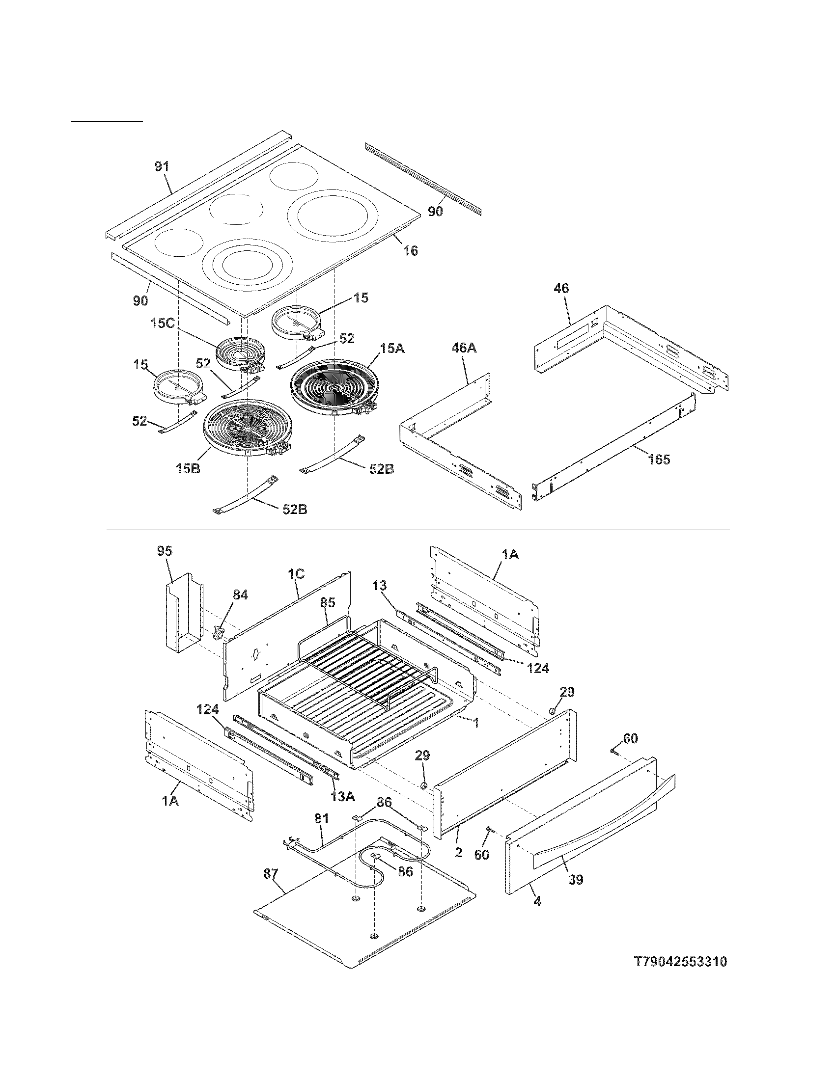 Kenmore Elite 79042553310 top/drawer diagram