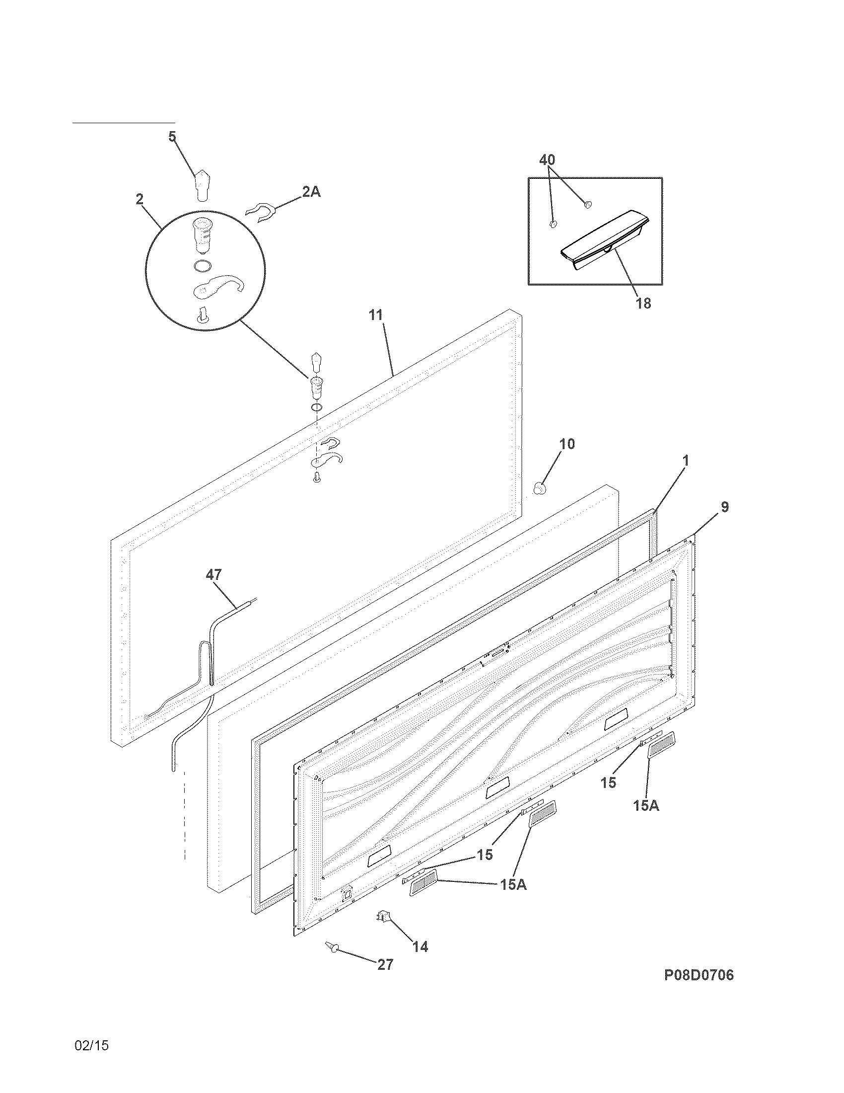 Kenmore 25312112410 door diagram