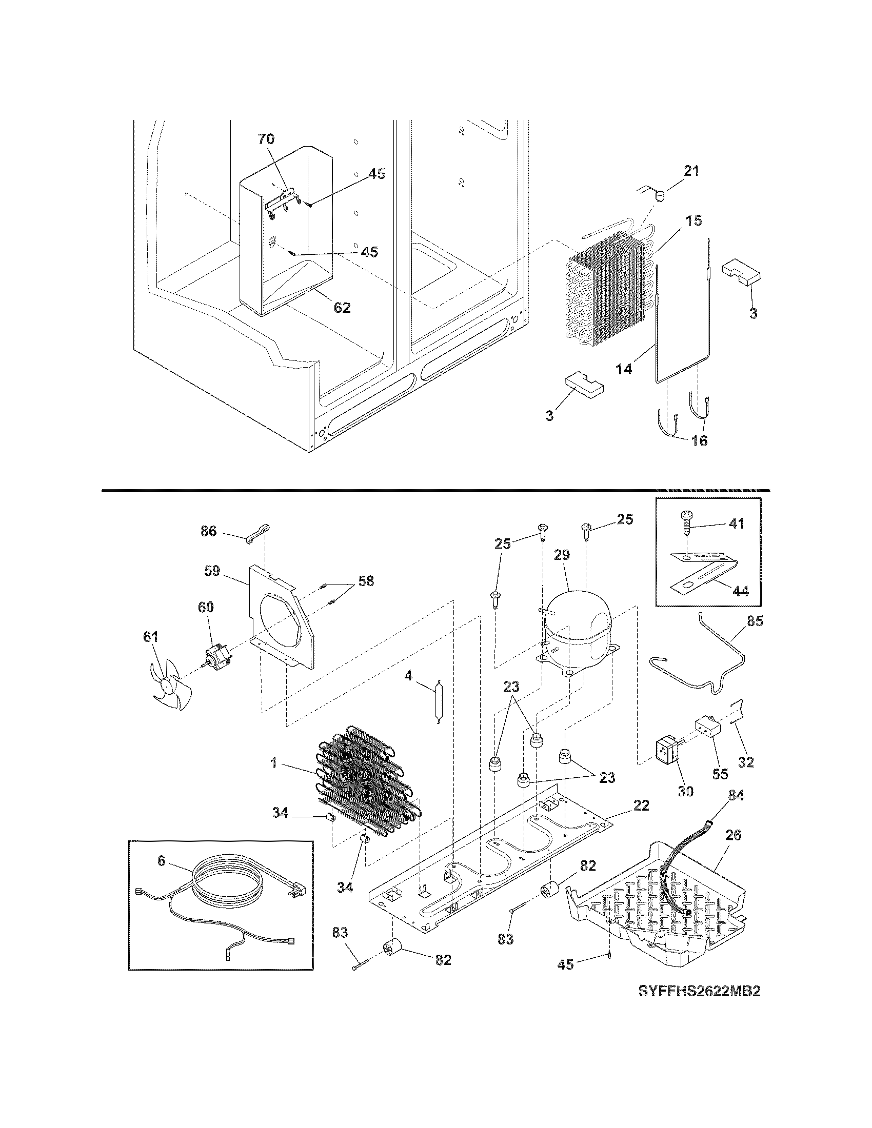 Frigidaire FFHS2622MBPA system diagram
